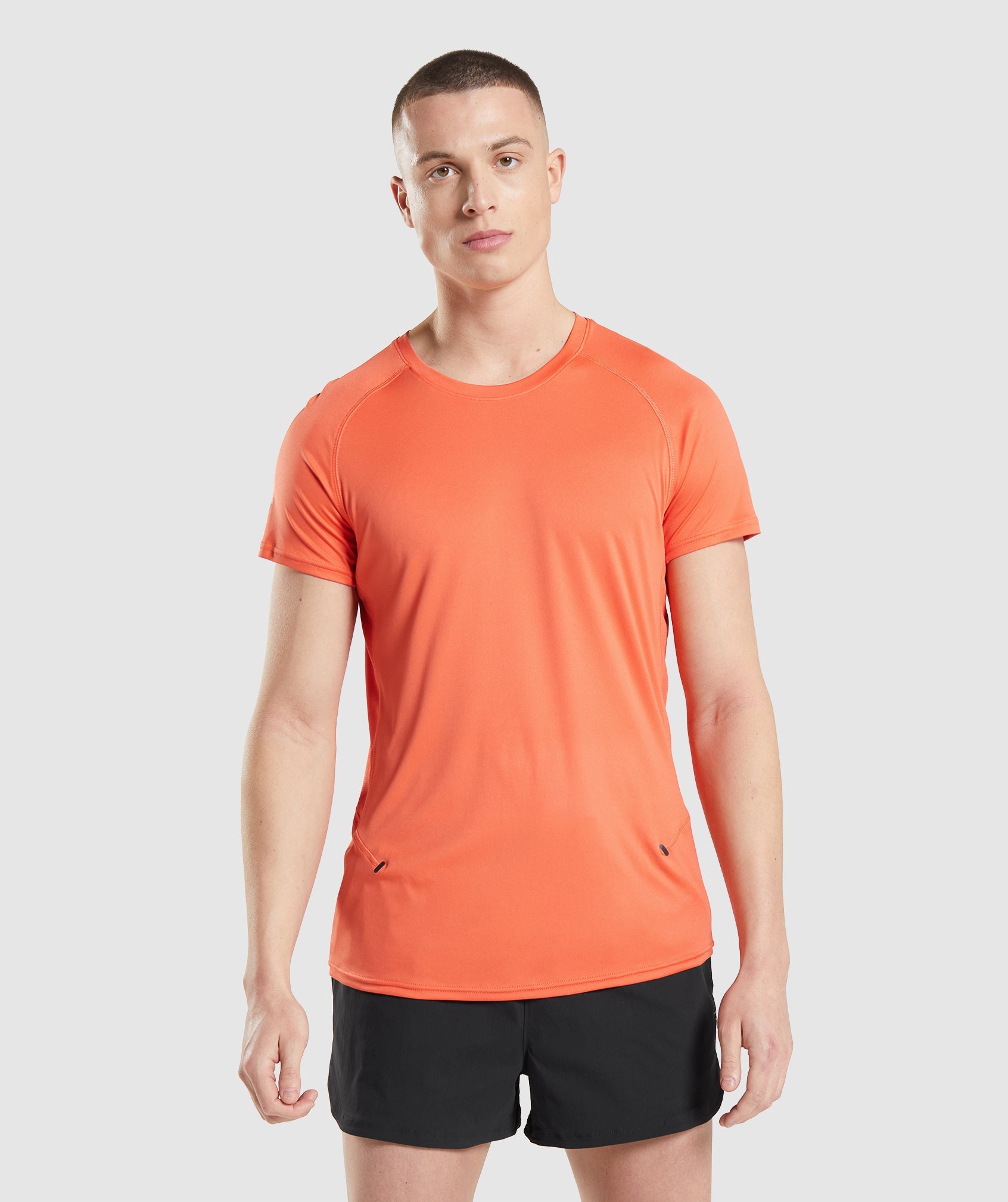 Orange Men\'s Gymshark Speed Evolve T Shirts | FQUDCT-205