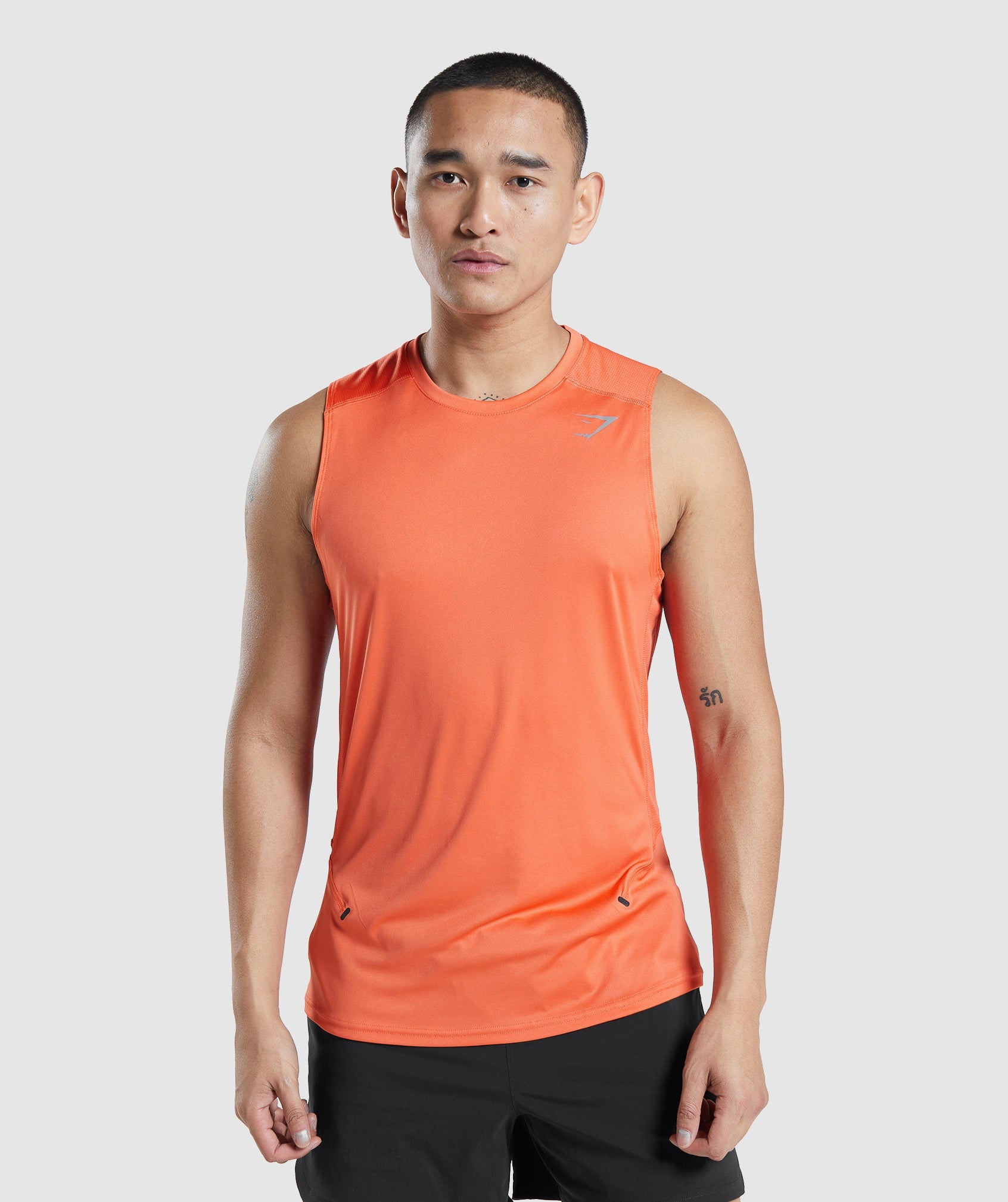 Orange Men\'s Gymshark Speed Evolve Tanks | QTNZSA-167