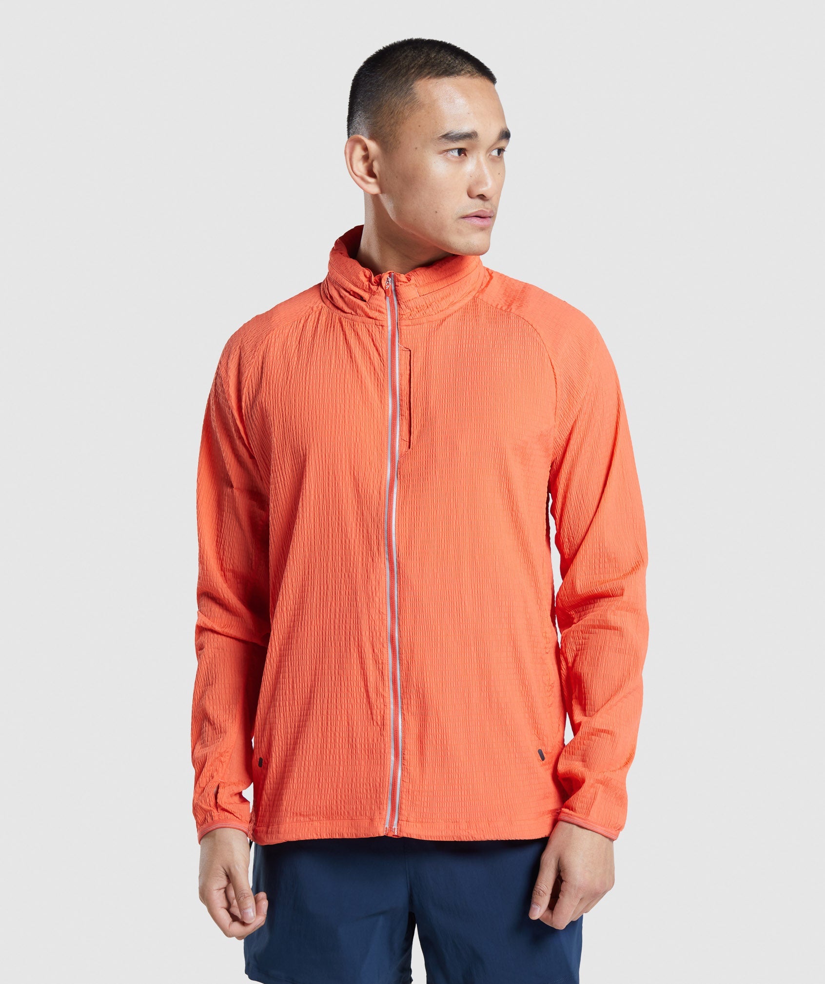 Orange Men\'s Gymshark Speed Evolve Windbreaker | FJWNIA-184