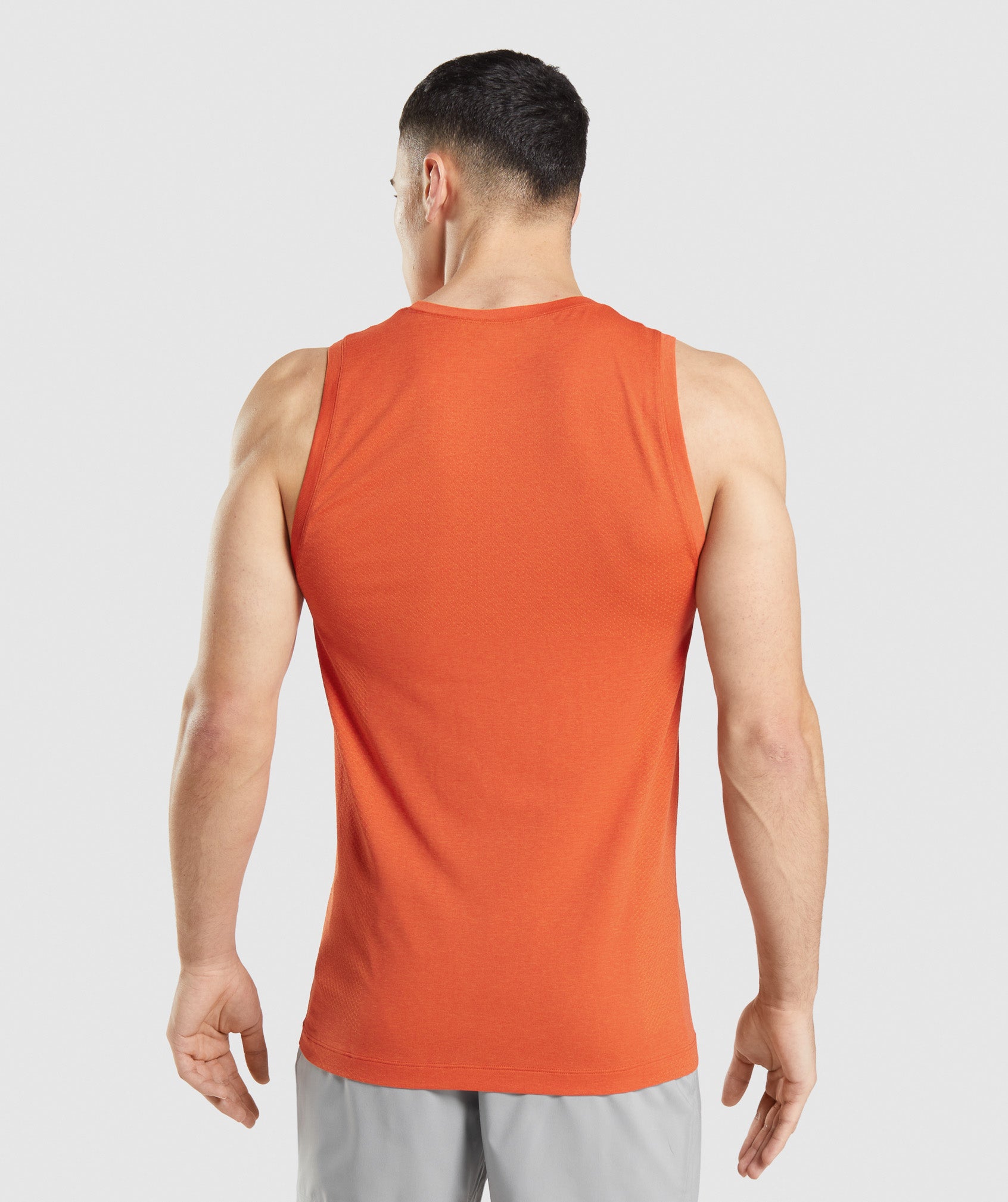 Orange Men's Gymshark Vital Seamless Light Tanks | HWOQKS-518