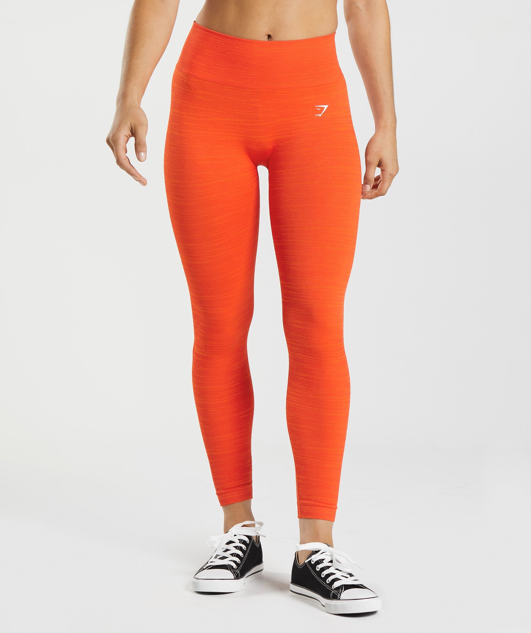 Orange Women\'s Gymshark Adapt Marl Seamless Leggings | XPZKIV-029