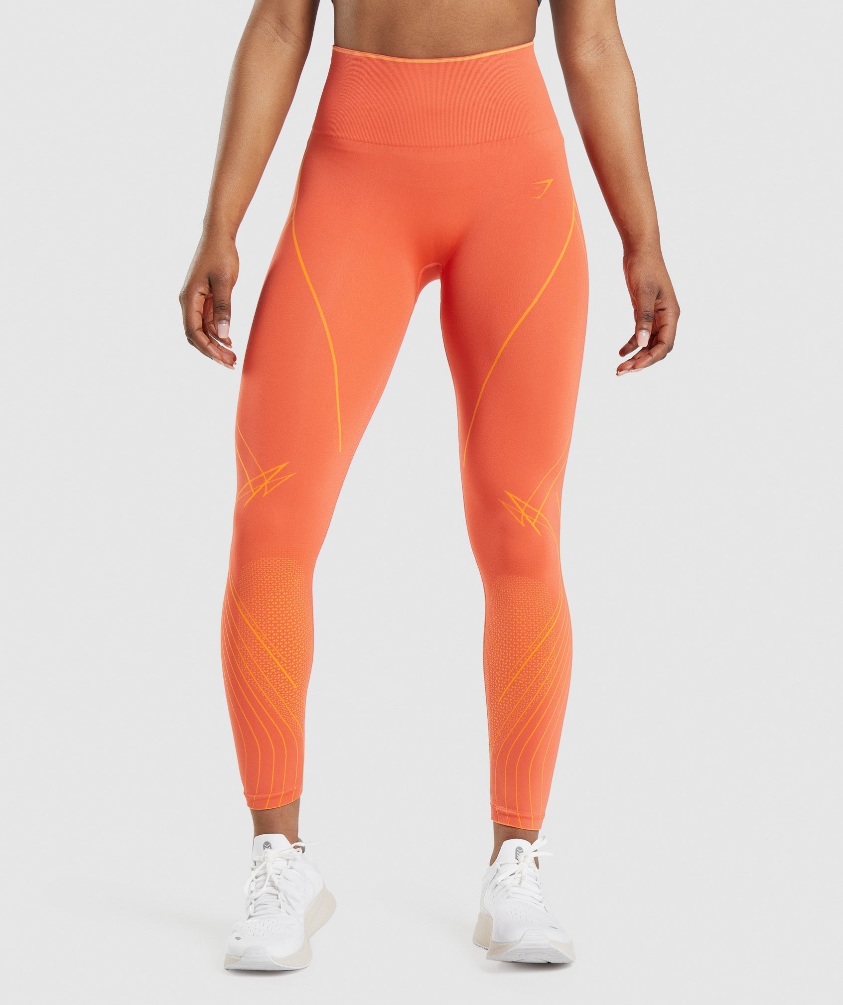 Orange Women\'s Gymshark Apex Seamless High Rise Leggings | MJTXRD-583