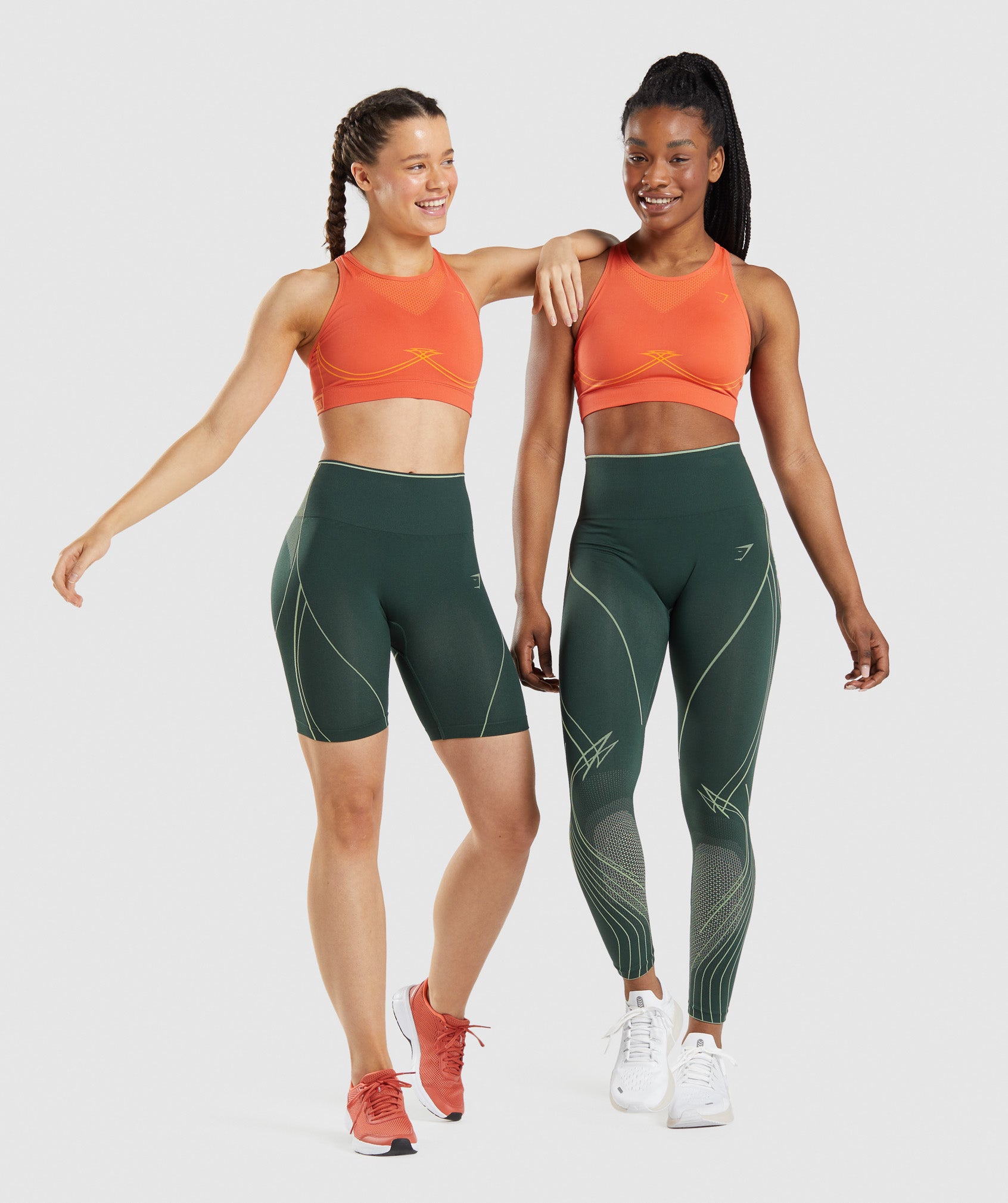 Orange Women's Gymshark Apex Seamless Sports Bra | ZYKUEM-427