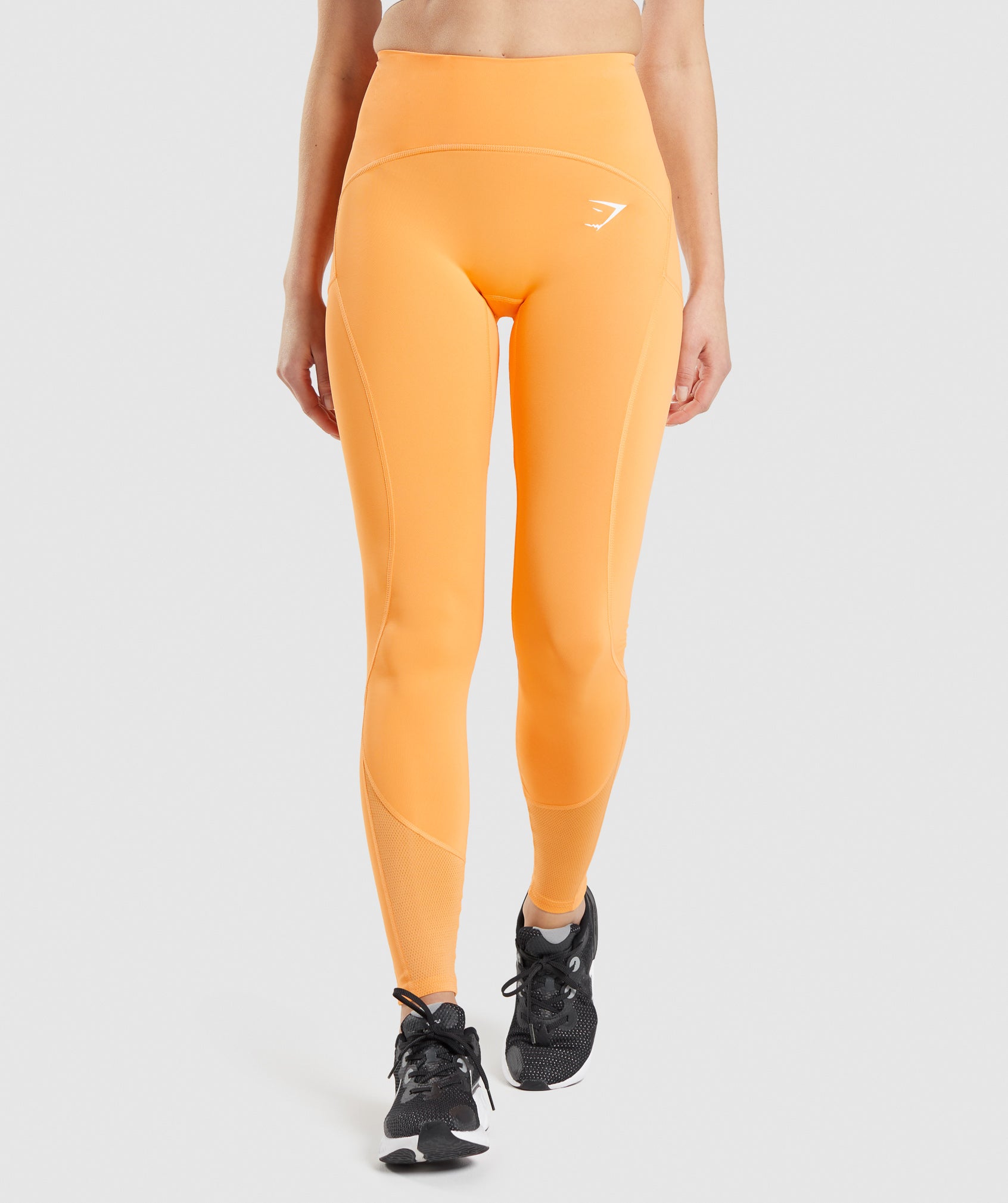 Orange Women\'s Gymshark Pulse Mesh Leggings | CYHXPF-286