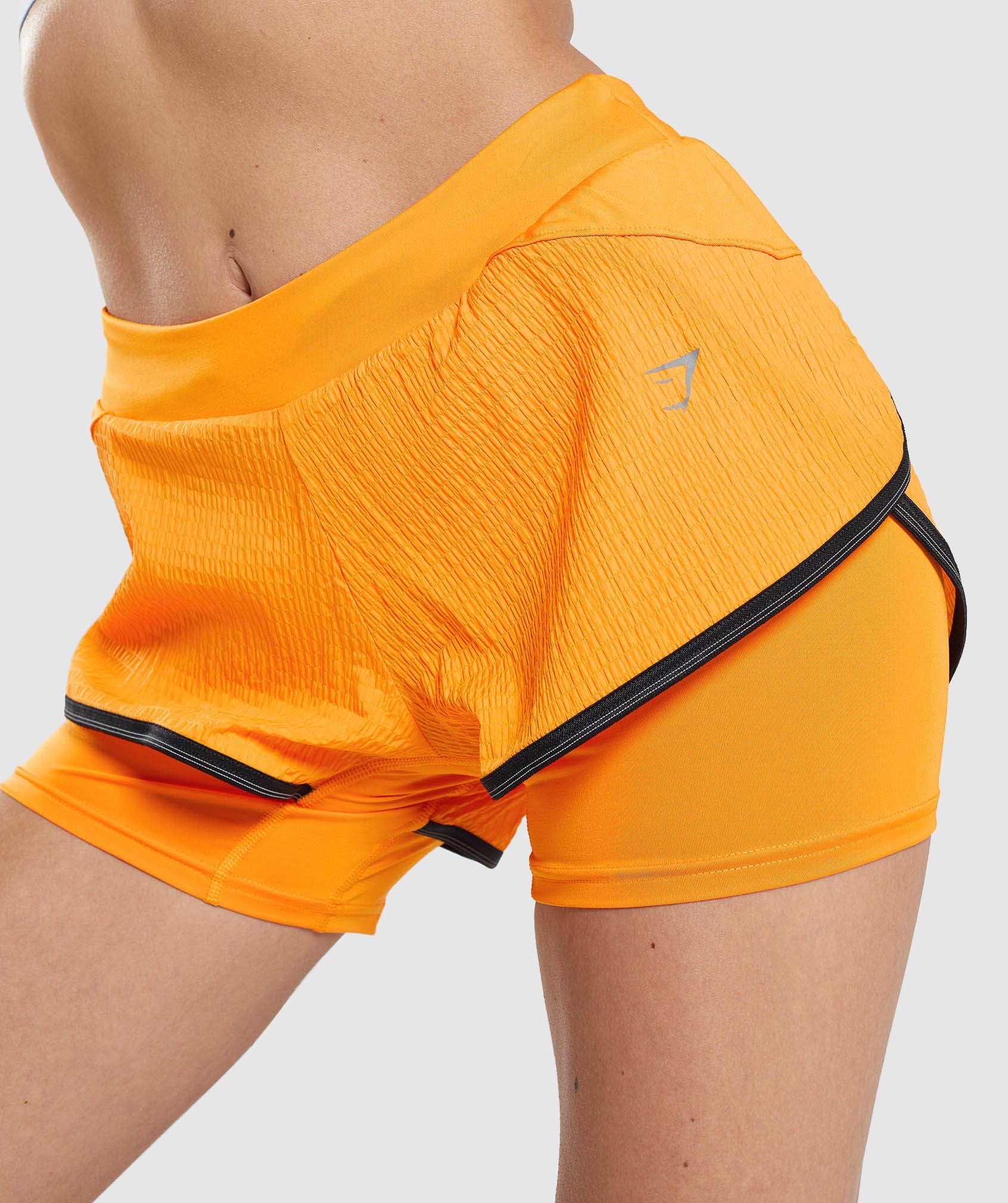 Orange Women's Gymshark Speed 2 In 1 Shorts | KBGFEU-910