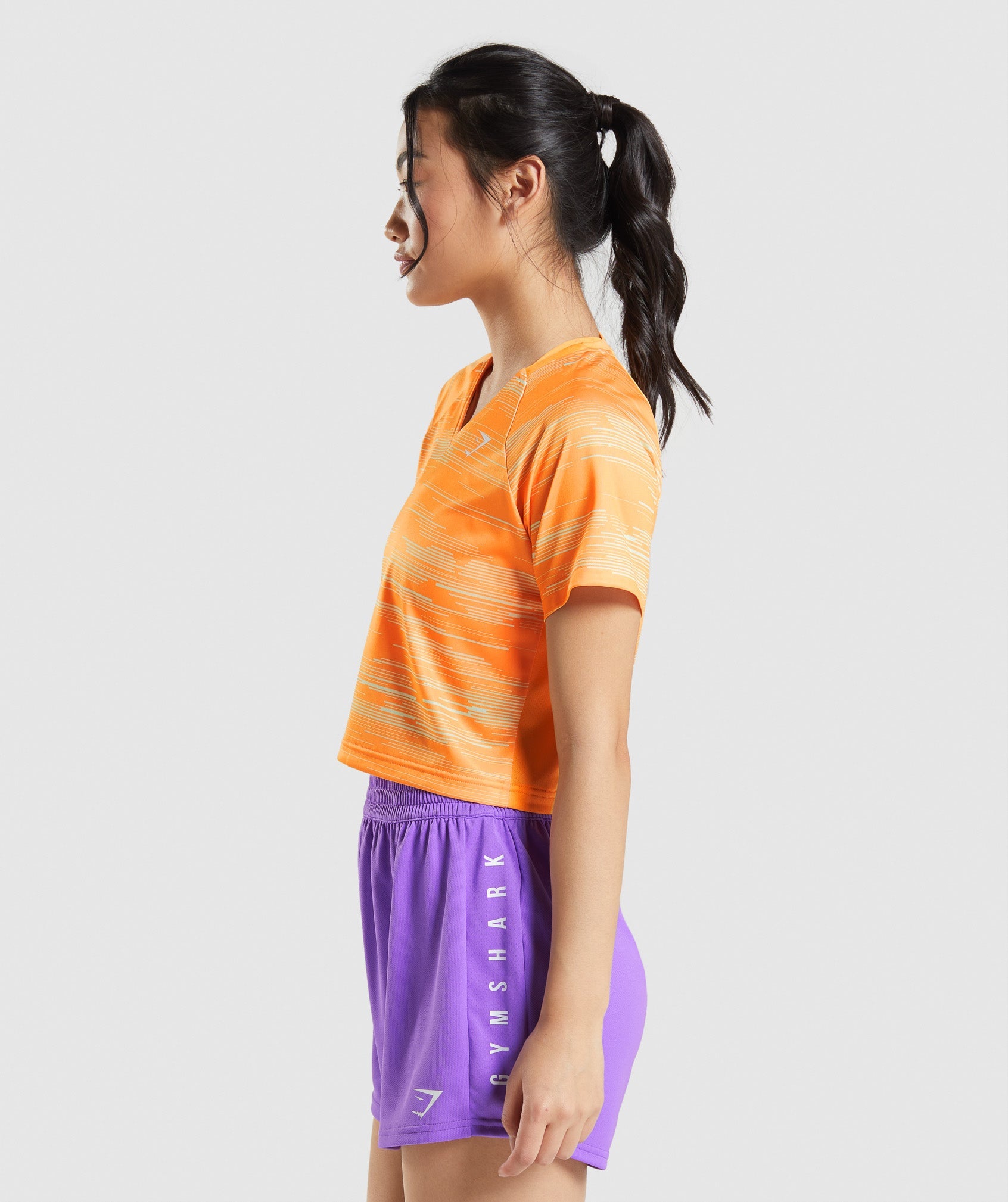 Orange Women's Gymshark Sport Midi T Shirts | QAWGJF-587