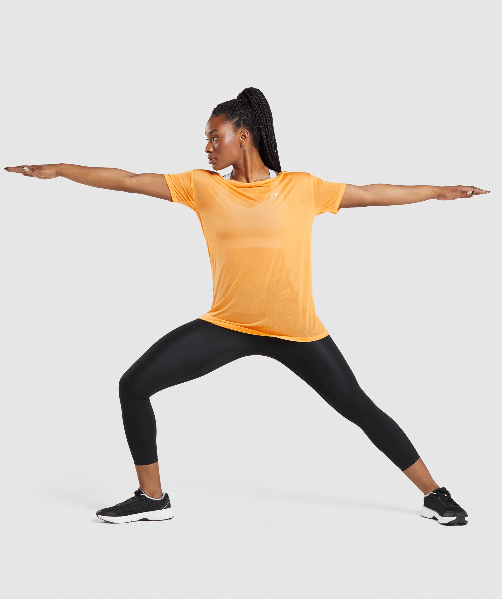 Orange Women's Gymshark Training Oversized Tops | NCTHEL-104