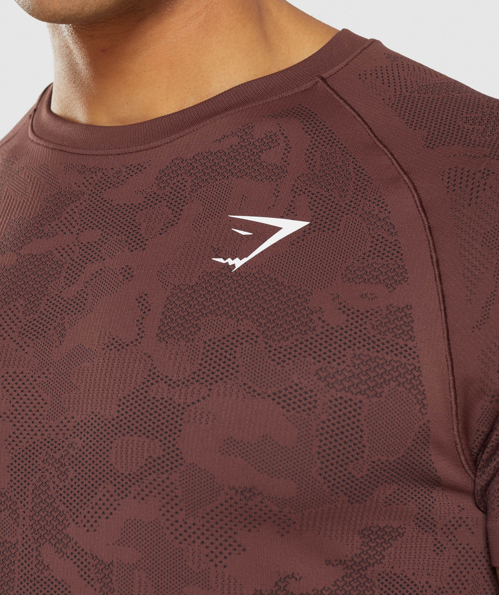 Pink Brown / Black Men's Gymshark Geo Seamless T Shirts | NYJQMX-107