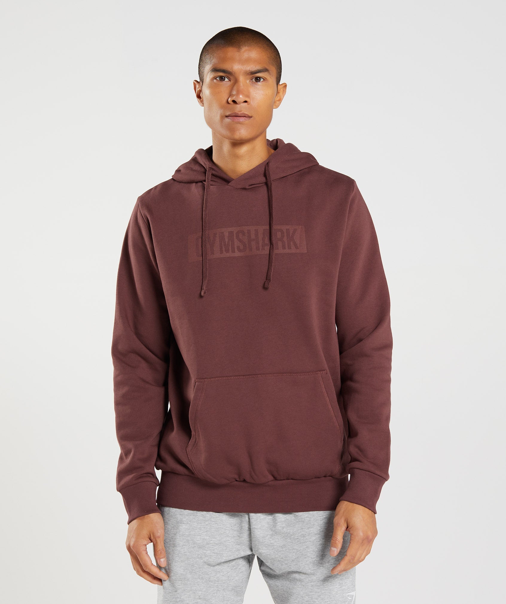 Pink Brown Men\'s Gymshark Block Hoodie | HNAKVD-890