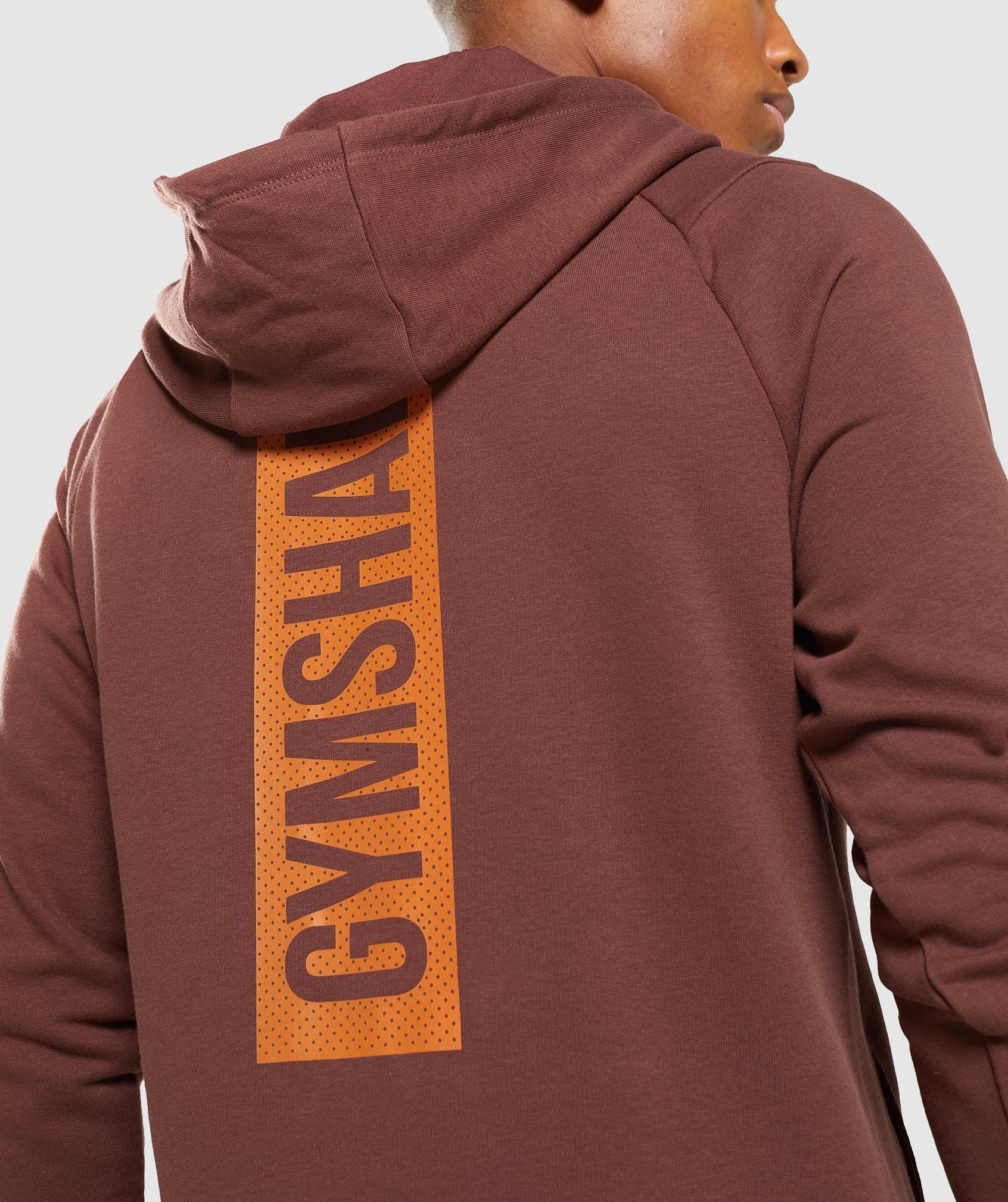 Pink Brown Men's Gymshark Bold Hoodie | KFJAHR-920