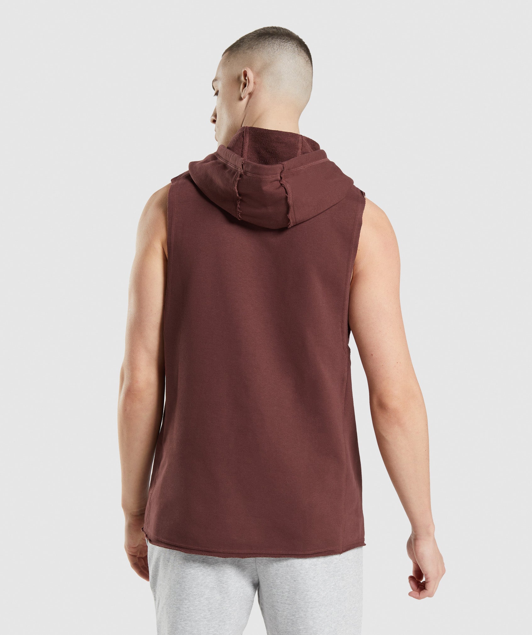 Pink Brown Men's Gymshark Legacy Drop Arm Hoodie | PVSJHD-643