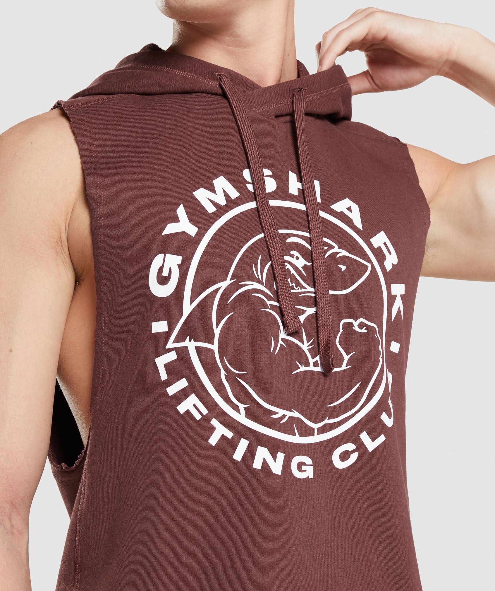 Pink Brown Men's Gymshark Legacy Drop Arm Hoodie | PVSJHD-643