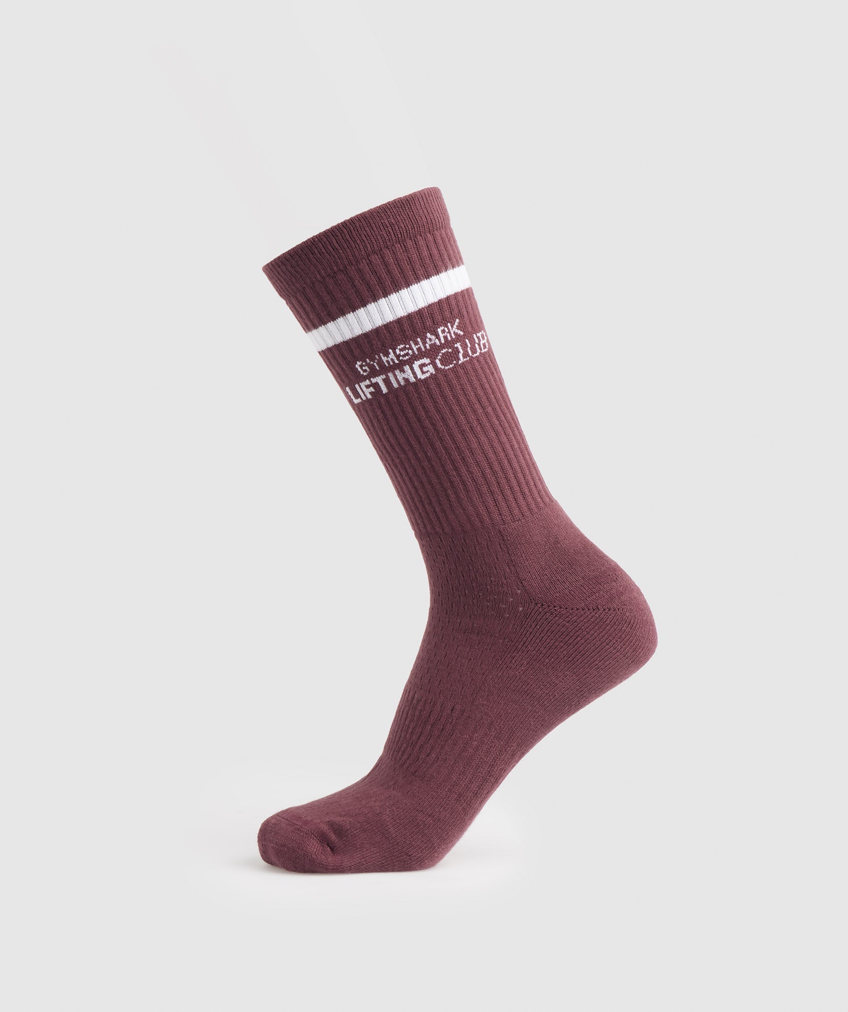 Pink Brown / White Women\'s Gymshark Social Club Double Stripe 1pk Sock Socks | TEXJPW-473