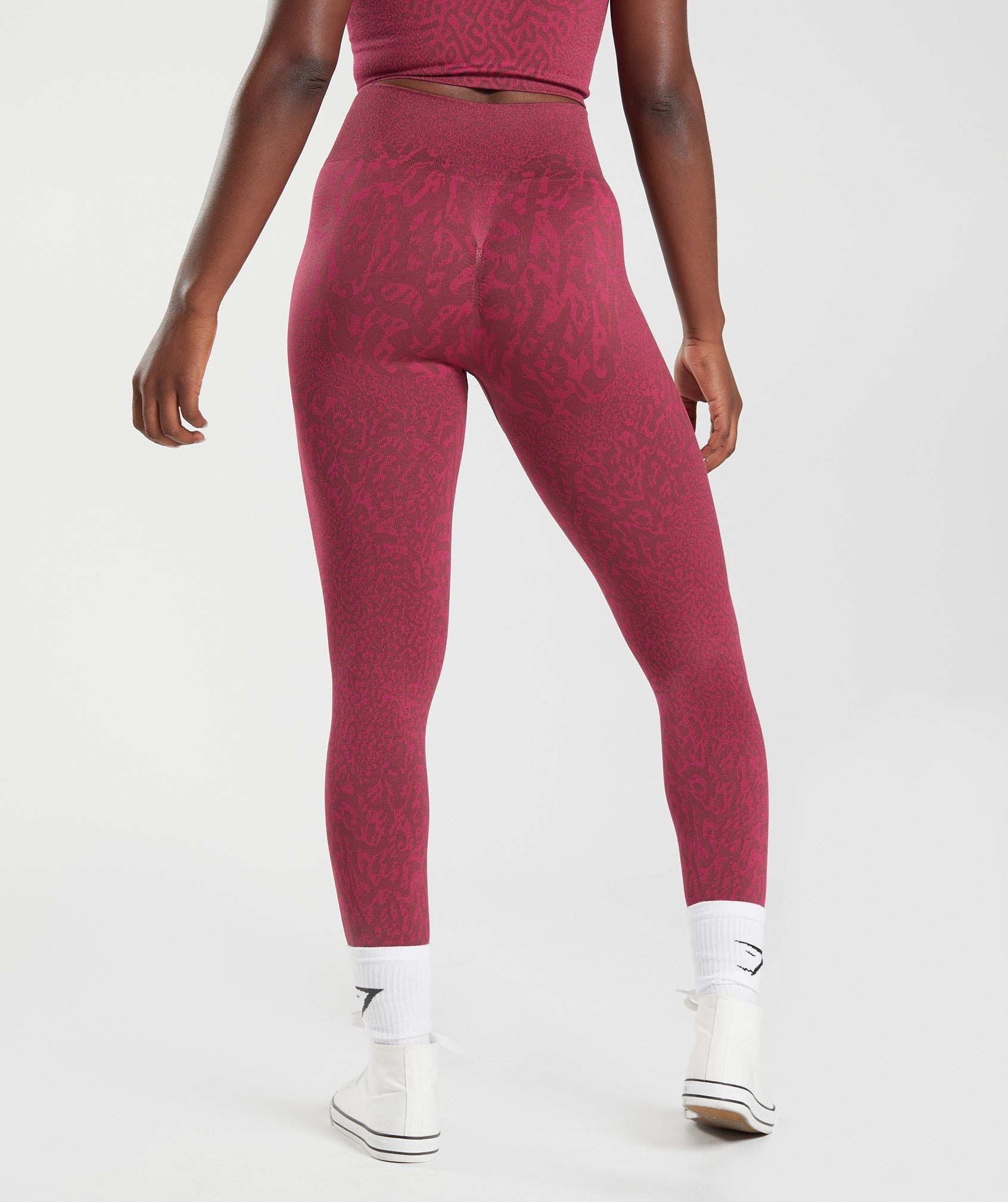 Pink Brown Women's Gymshark Adapt Animal Seamless Leggings | OYRCAB-526