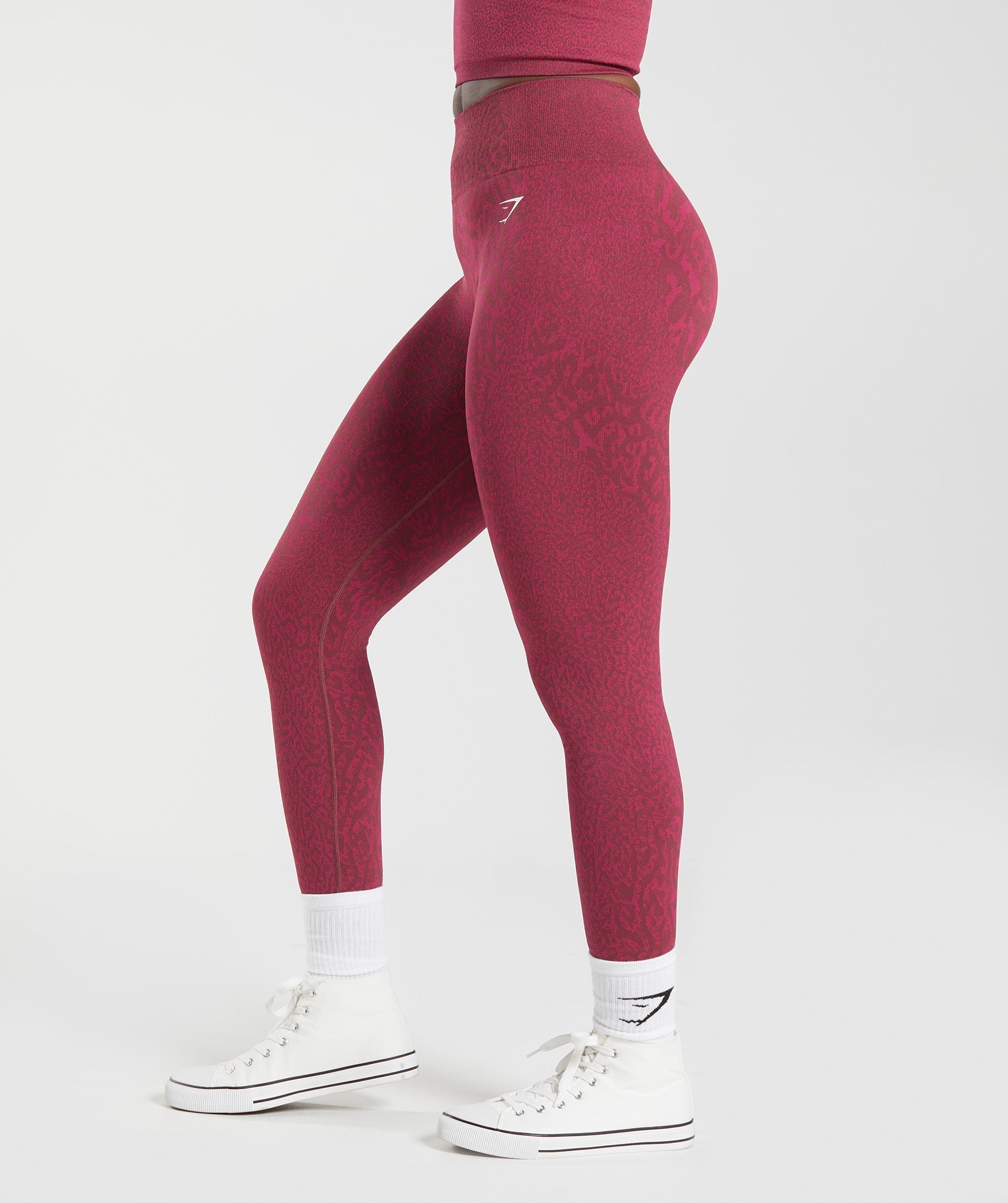 Pink Brown Women's Gymshark Adapt Animal Seamless Leggings | OYRCAB-526