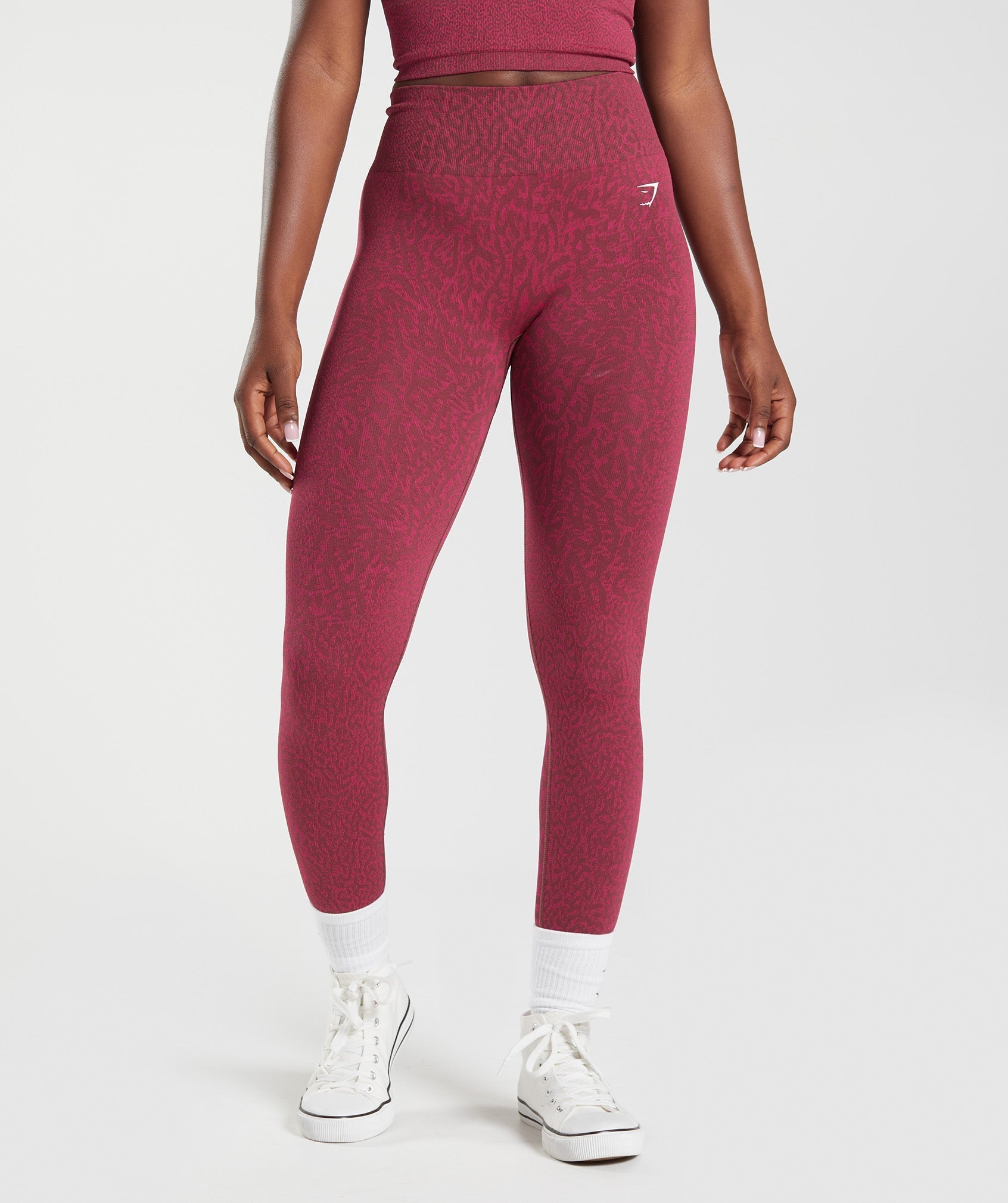 Pink Brown Women\'s Gymshark Adapt Animal Seamless Leggings | OYRCAB-526