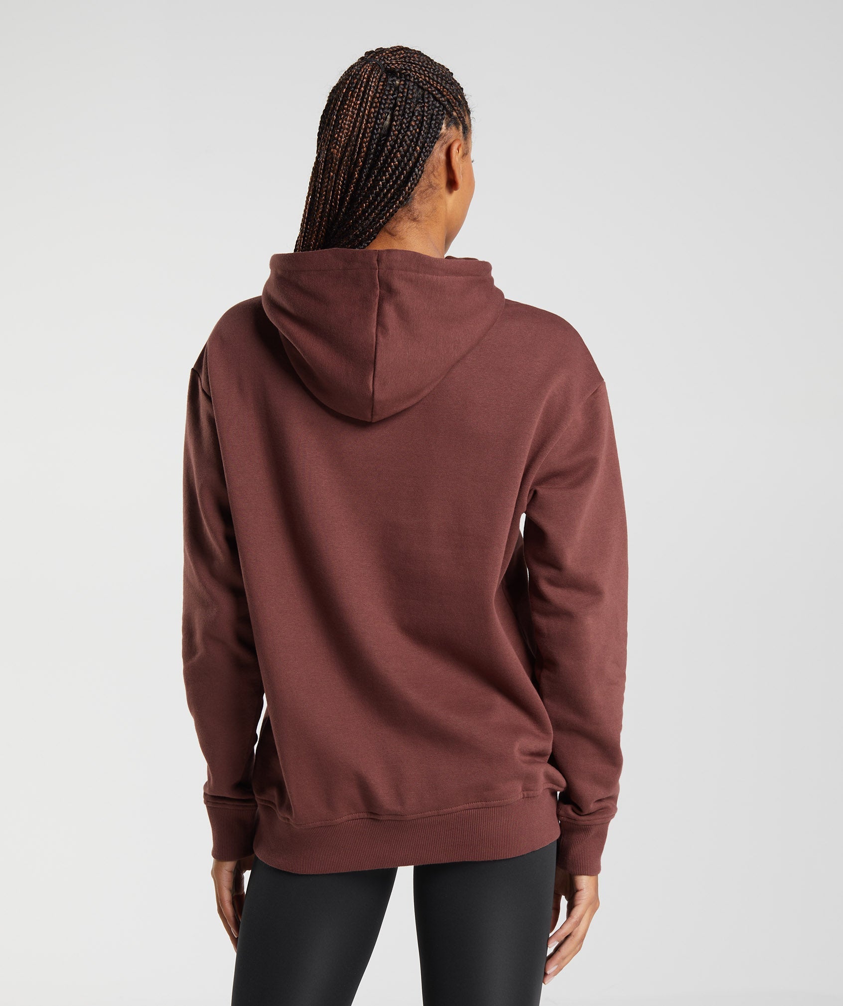 Pink Brown Women's Gymshark Training Boyfriend Hoodie | SKUGRJ-854