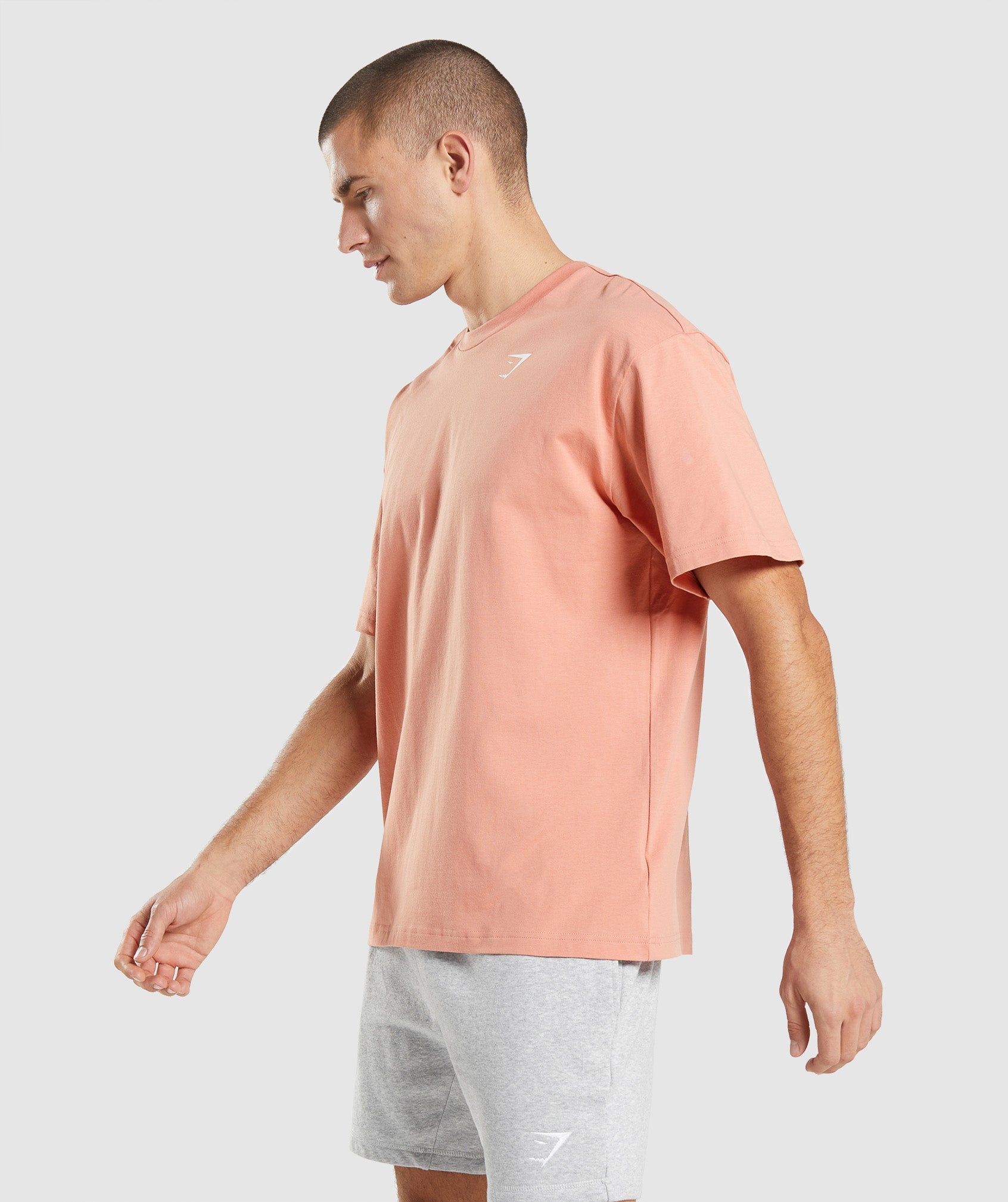 Pink Men's Gymshark Essential Oversized T Shirts | GZTKSY-056