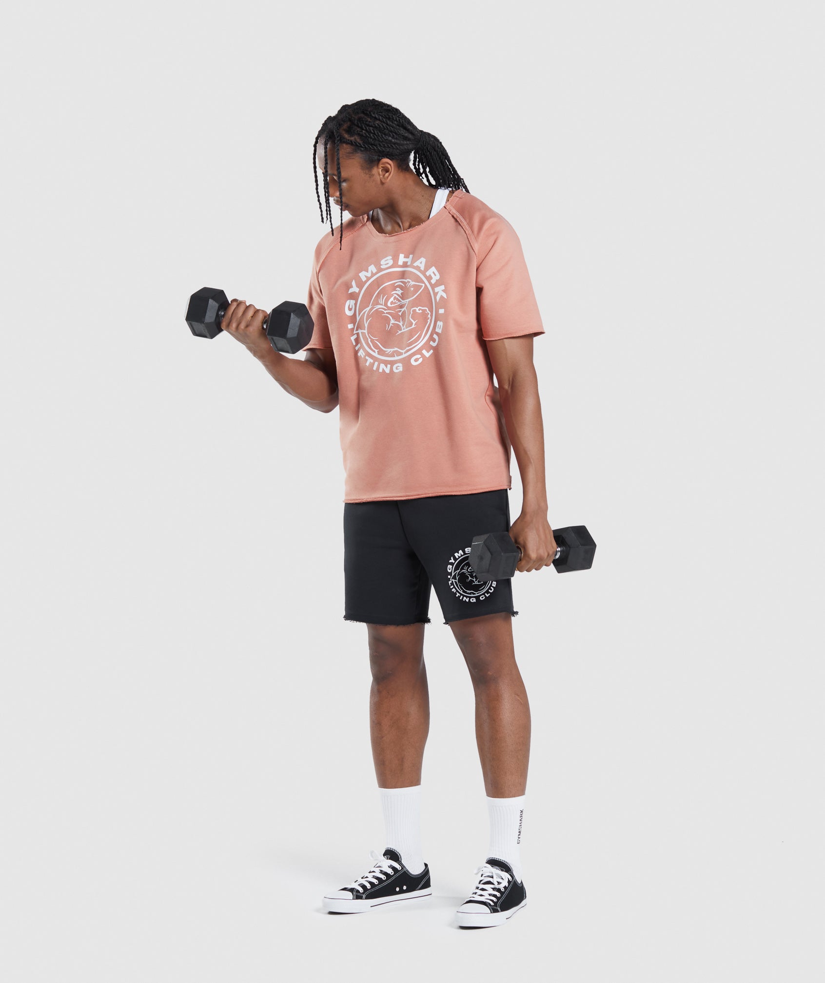 Pink Men's Gymshark Legacy Rag Tops | ZFSJHA-475