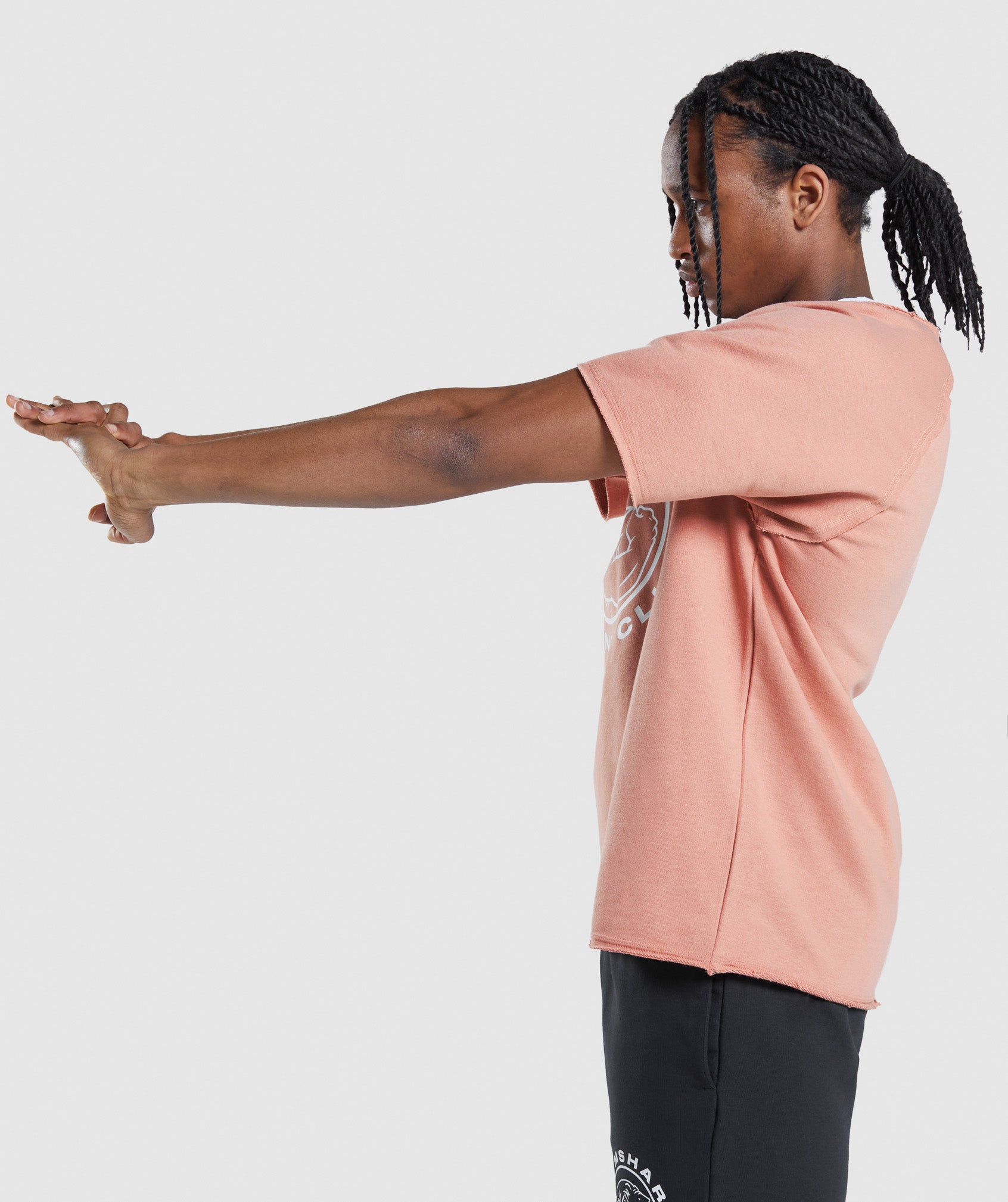 Pink Men's Gymshark Legacy Rag Tops | ZFSJHA-475