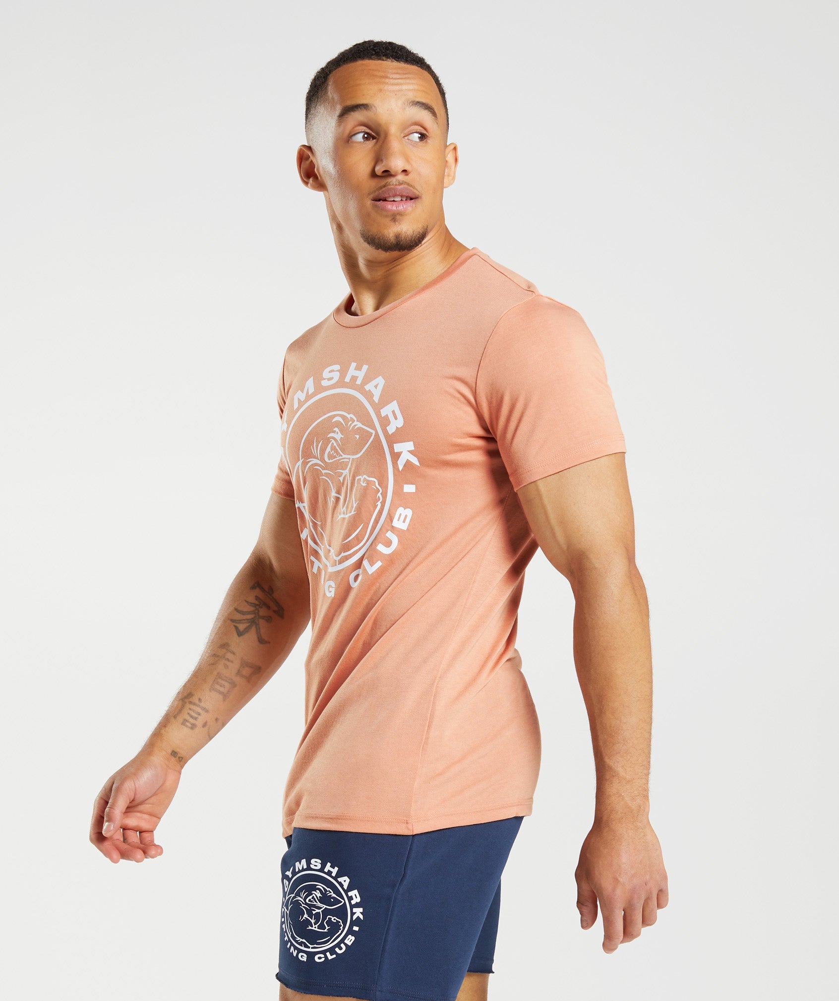 Pink Men's Gymshark Legacy T Shirts | AJSOWN-490