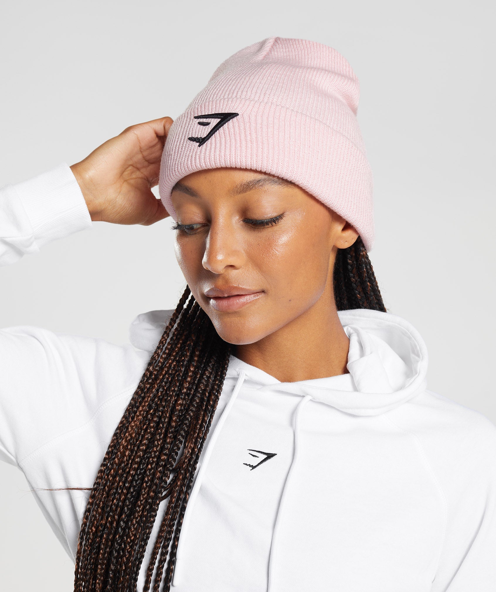 Pink Men's Gymshark Sharkhead Beanie Hats | JYXZGD-413