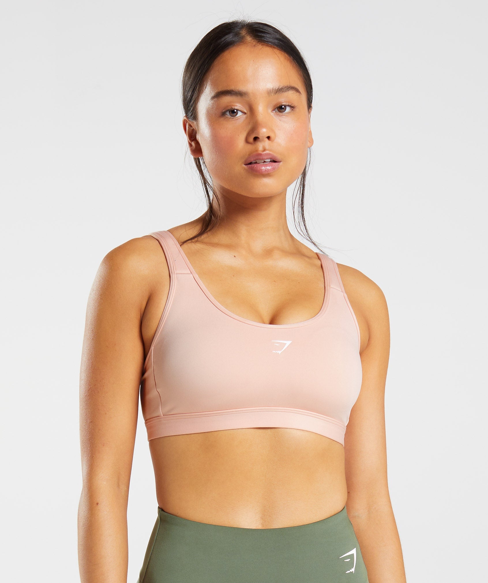 Pink Women\'s Gymshark Fraction Sports Bra | YZHAQL-582