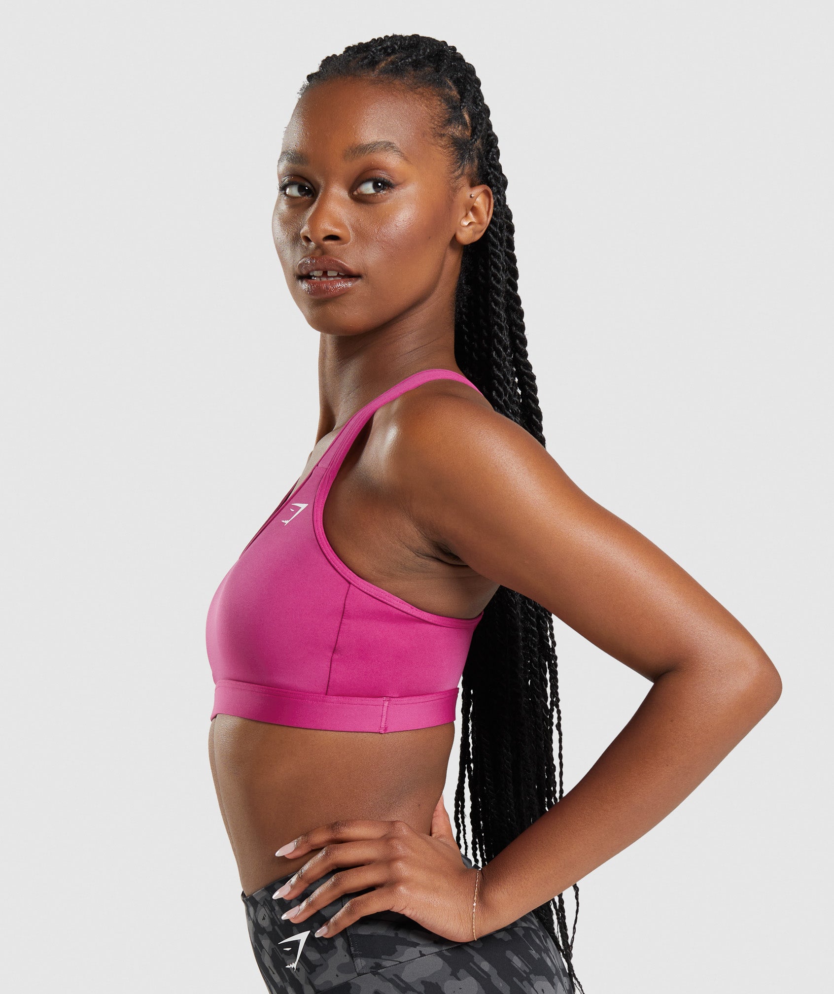 Pink Women's Gymshark Scoop Neck Sports Bra | USWKTE-378