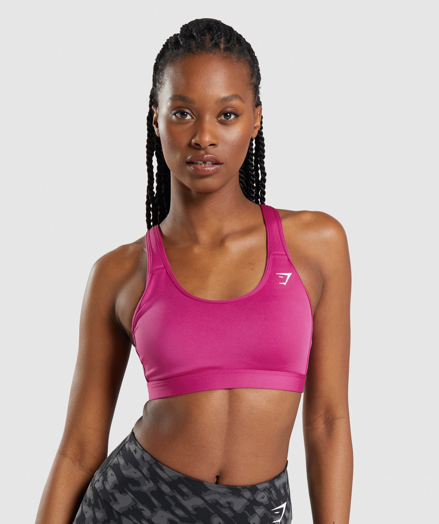 Pink Women\'s Gymshark Scoop Neck Sports Bra | USWKTE-378