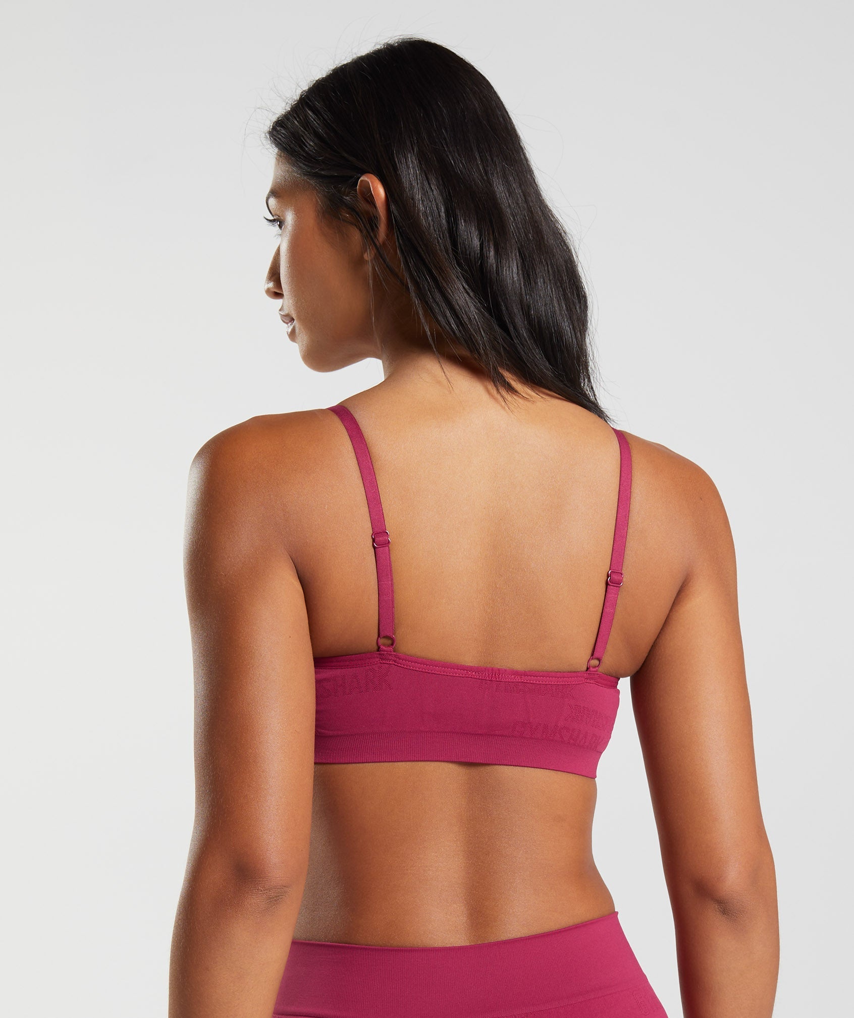 Pink Women's Gymshark Seamless Jacquard Sports Bra | VIQCOL-917