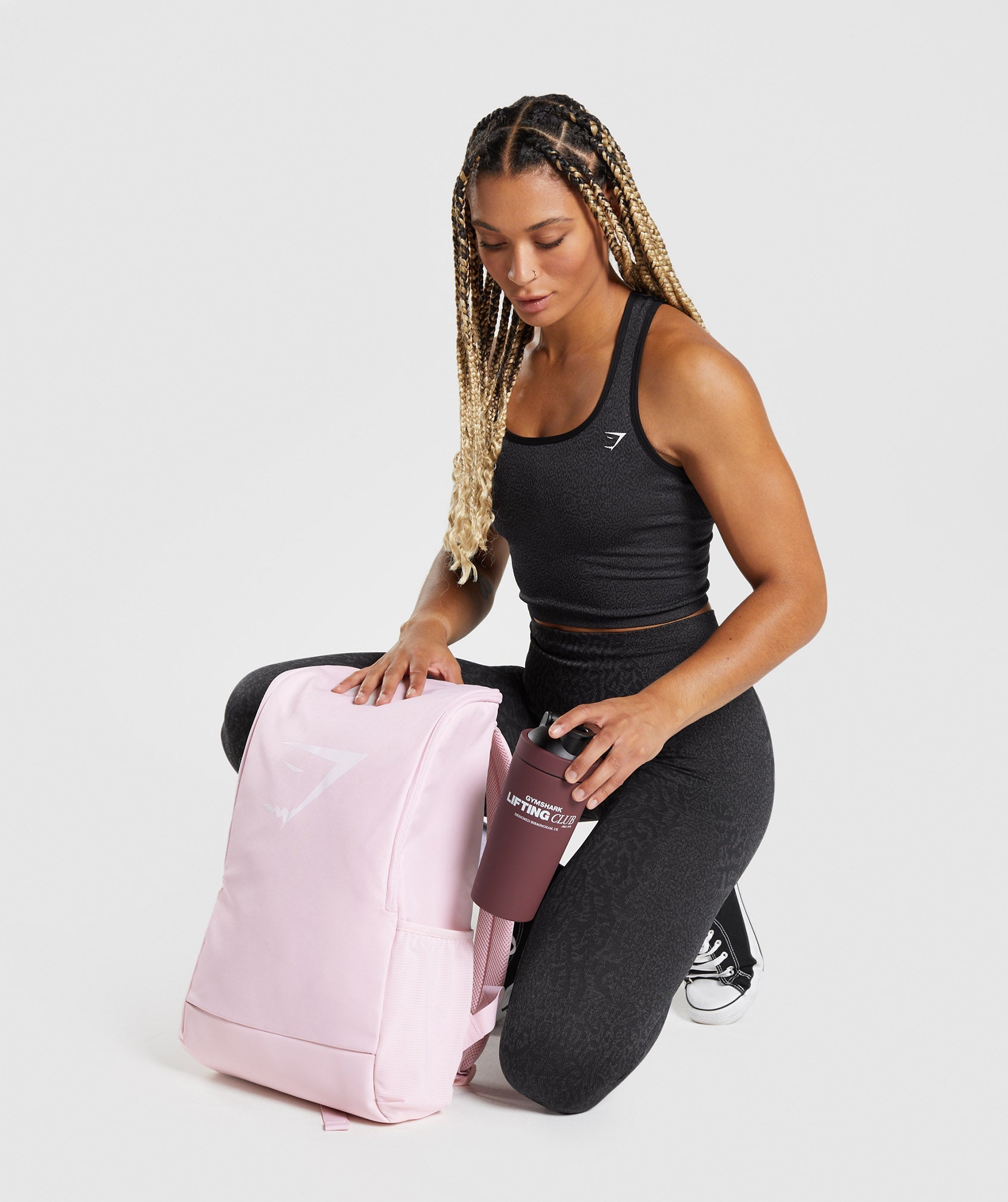 Pink Women's Gymshark Sharkhead Bags | ZFBOSM-619