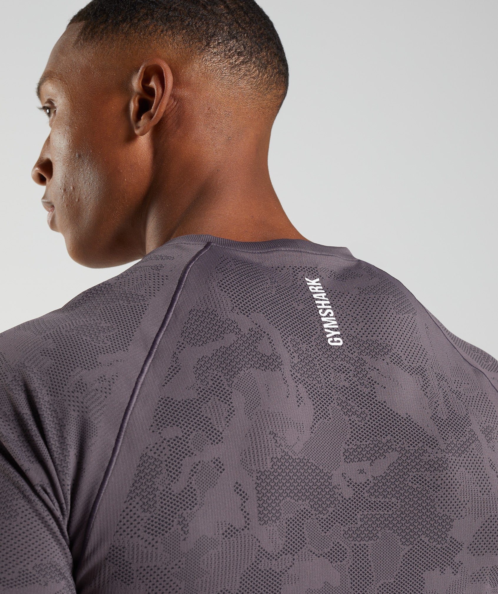 Purple / Black Men's Gymshark Geo Seamless T Shirts | AWKOCU-217