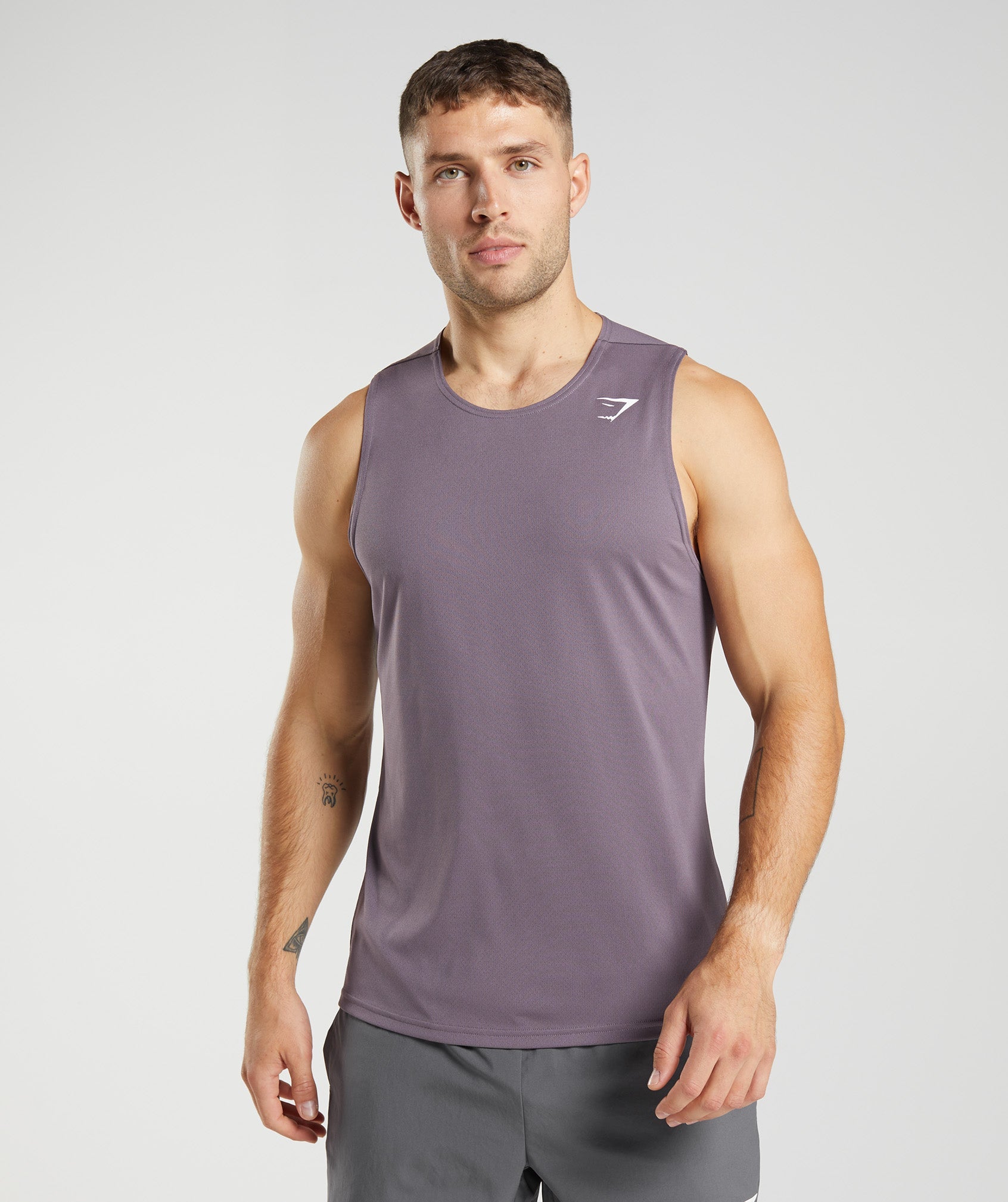 Purple Men\'s Gymshark Arrival Tanks | ULFRBJ-573