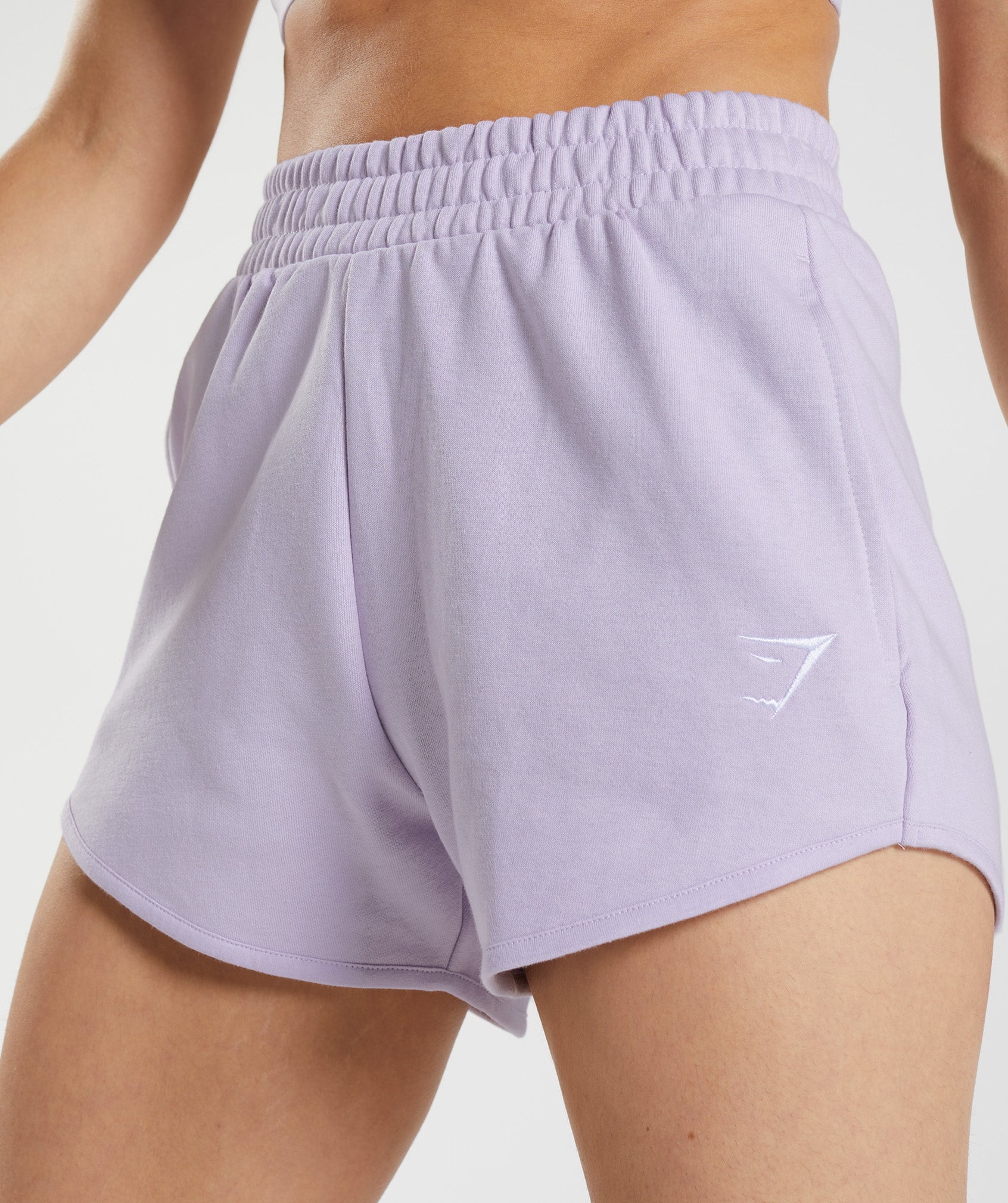 Purple Women's Gymshark Training Sweat Shorts | OYCGXU-546