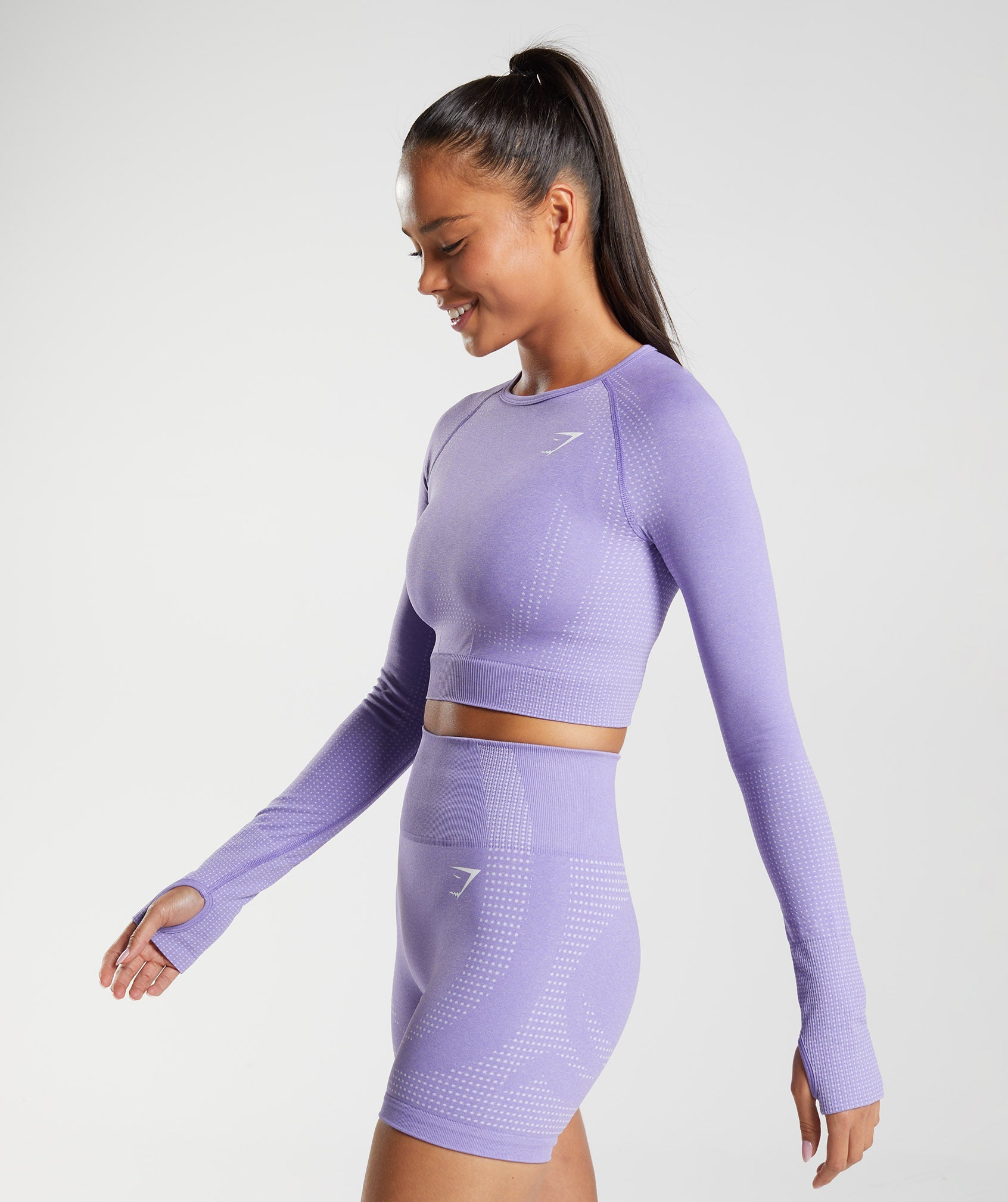 Purple Women's Gymshark Vital Seamless 2.0 Crop Tops | HZTJKI-304