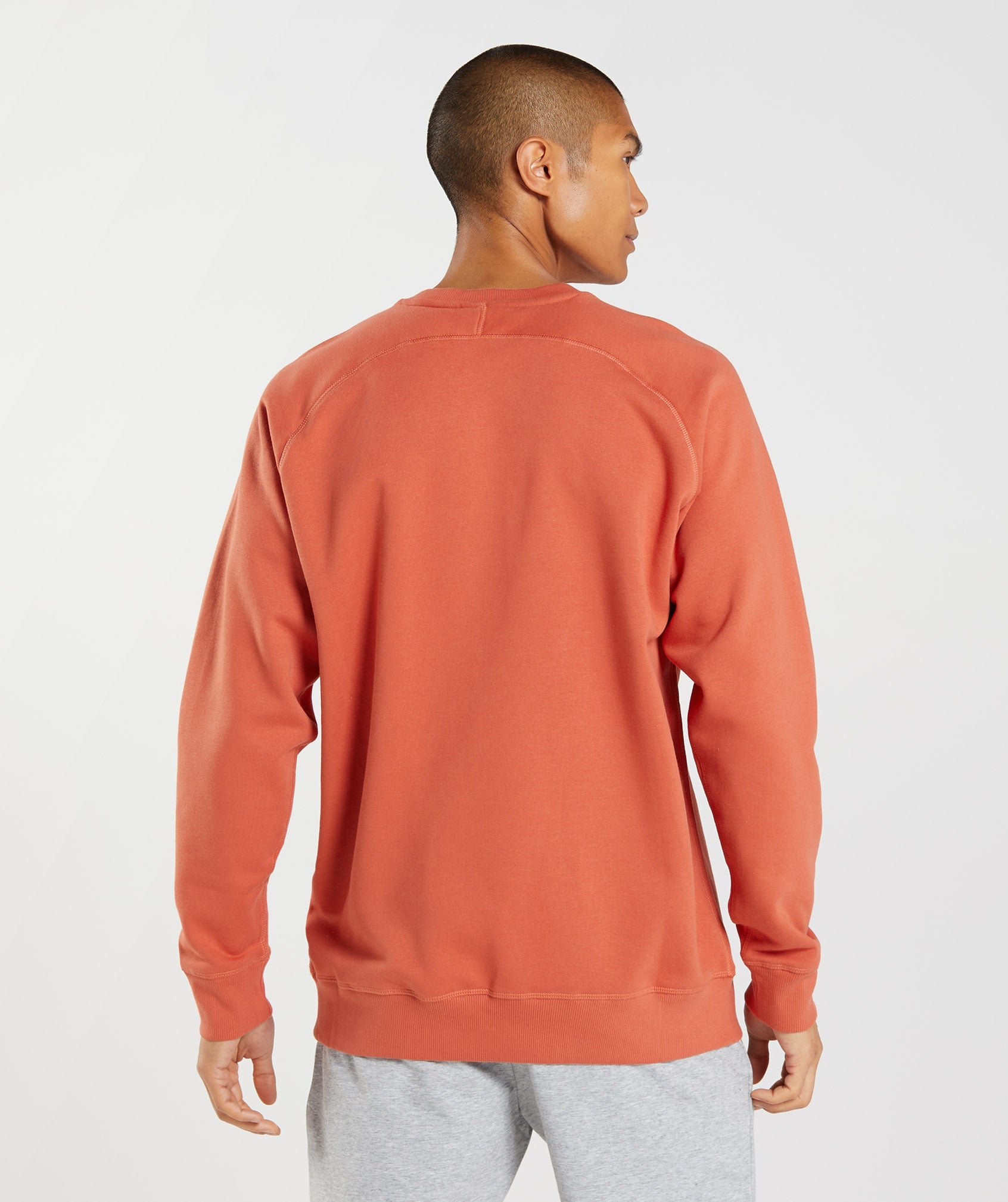 Red Men's Gymshark Apollo Crew Sweatshirts | YNTOCU-459