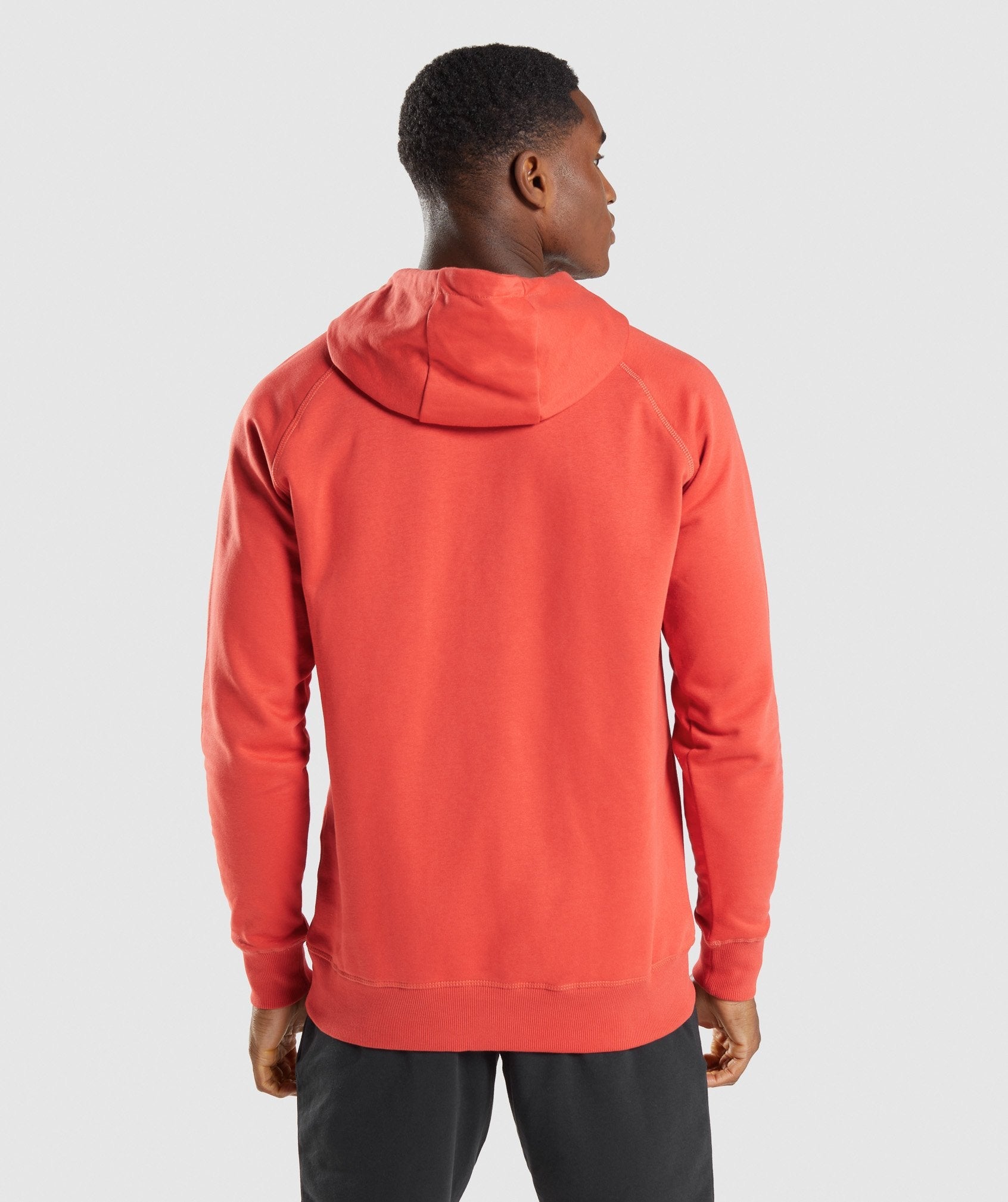 Red Men's Gymshark Sharkhead Infill Hoodie | QXKPRA-842