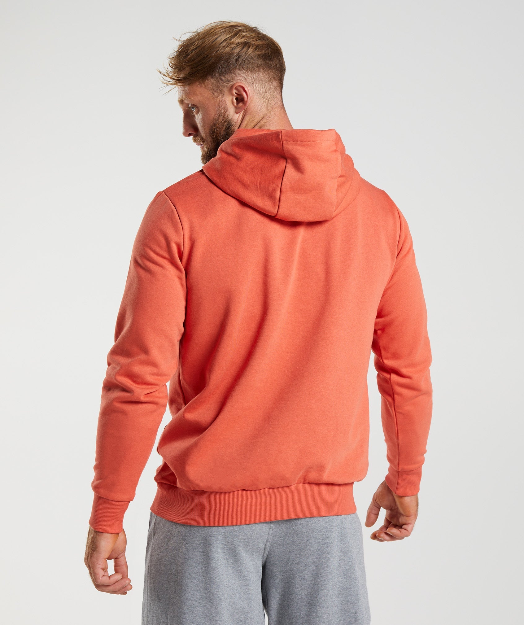 Red Men's Gymshark Sharkhead Infill Hoodie | RTNXOA-842