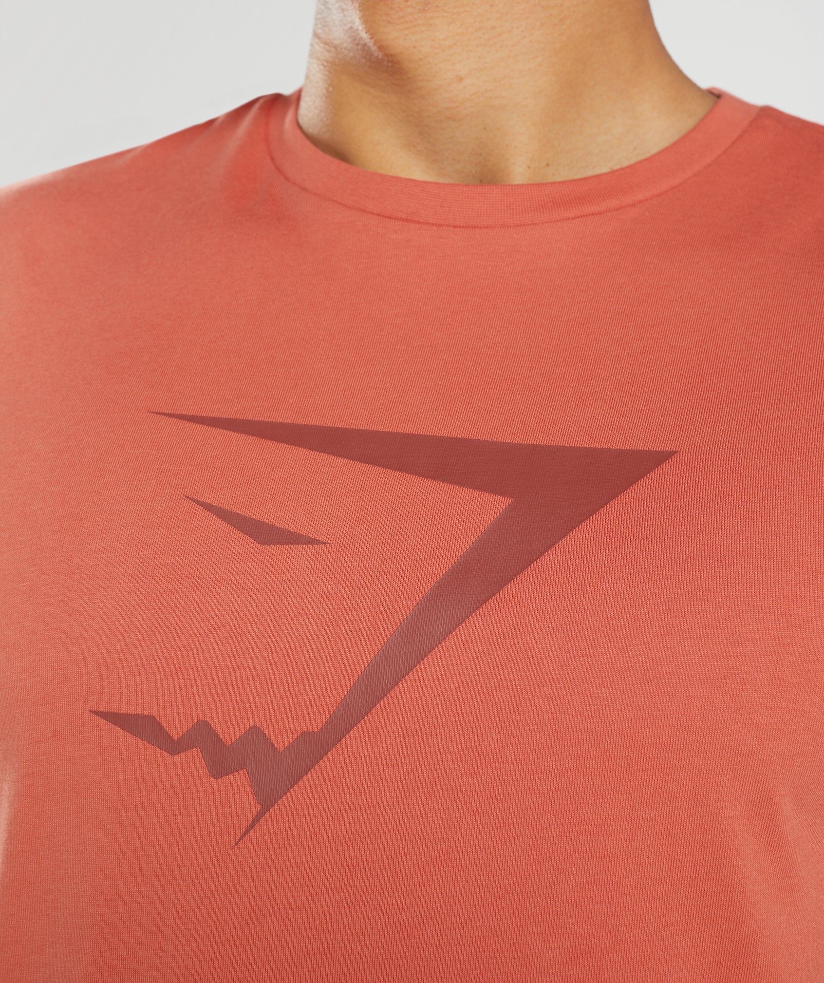 Red Men's Gymshark Sharkhead Infill T Shirts | FERTCD-186