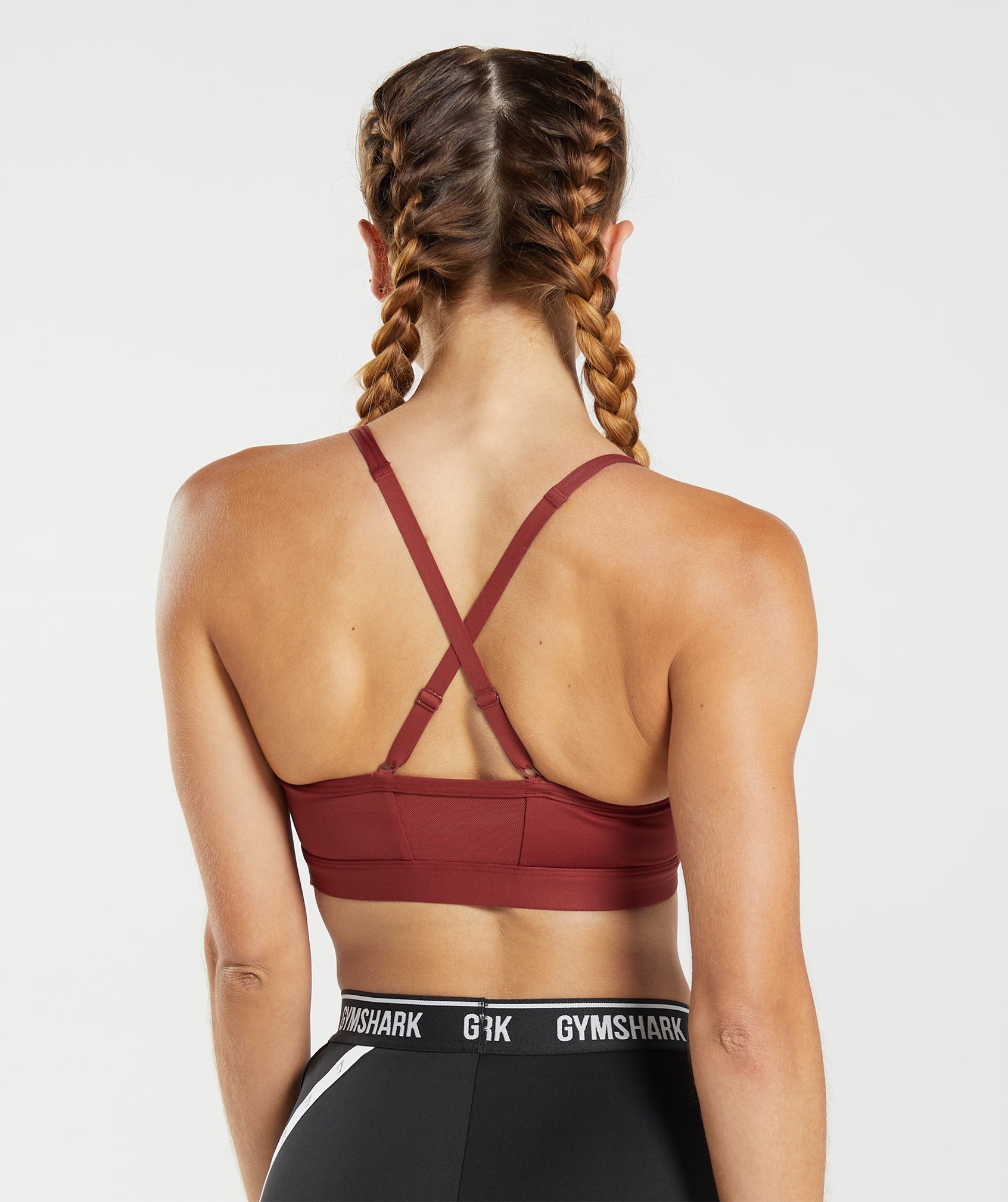 Red Women's Gymshark Ruched Sports Bra | HUXBVO-275