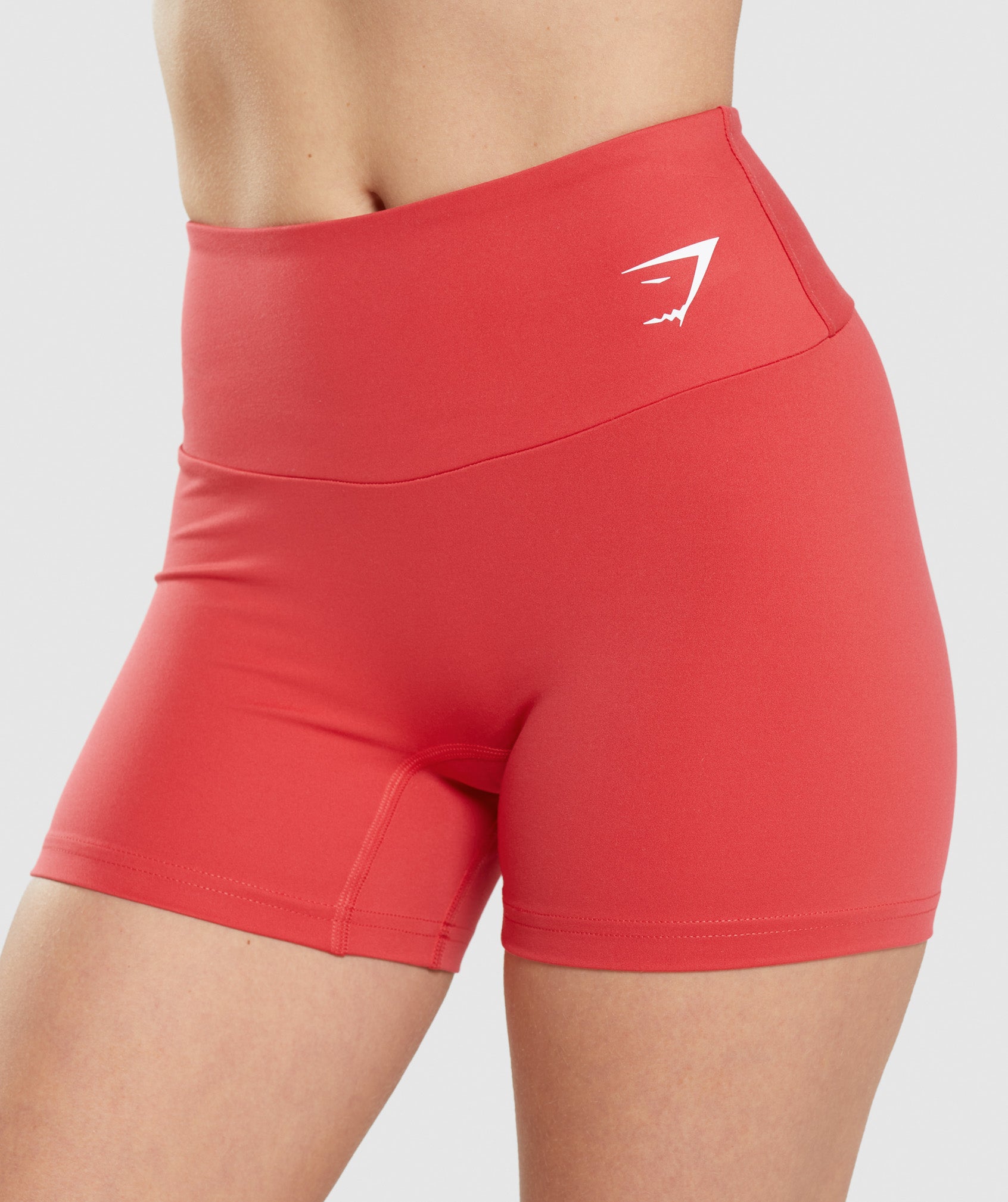 Red Women's Gymshark Training Shorts | THXUAD-425