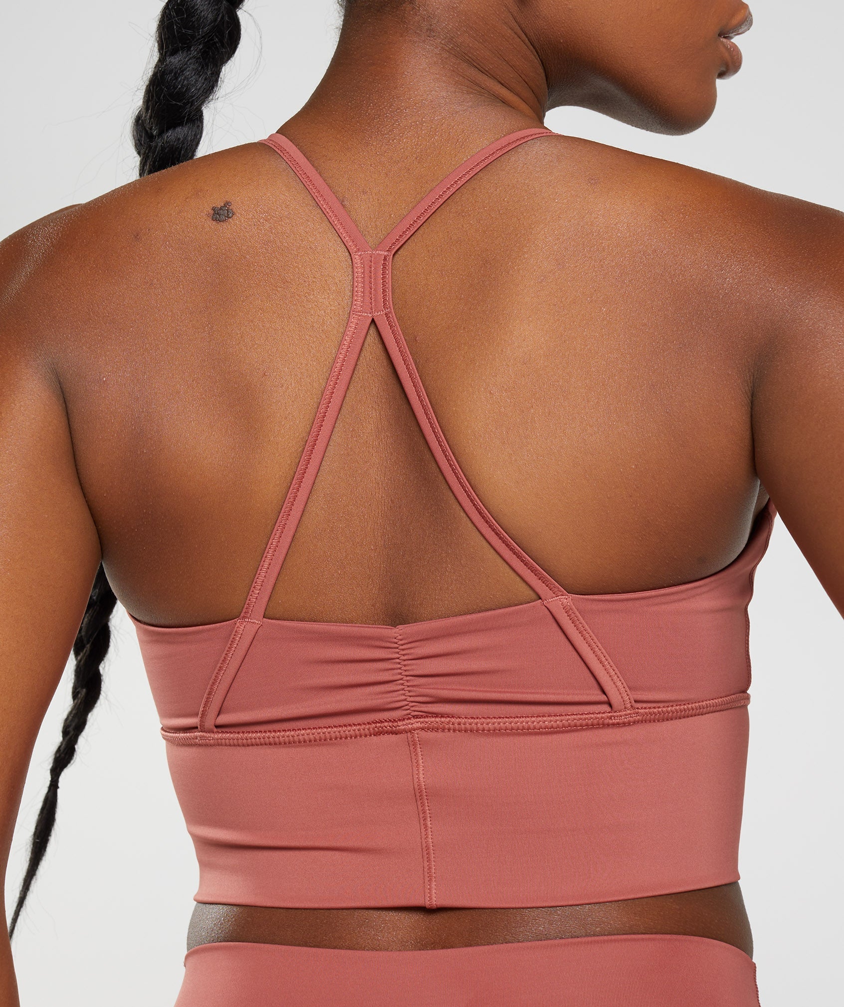 Rose Brown Women's Gymshark Elevate Longline Sports Bra | FLINTQ-254