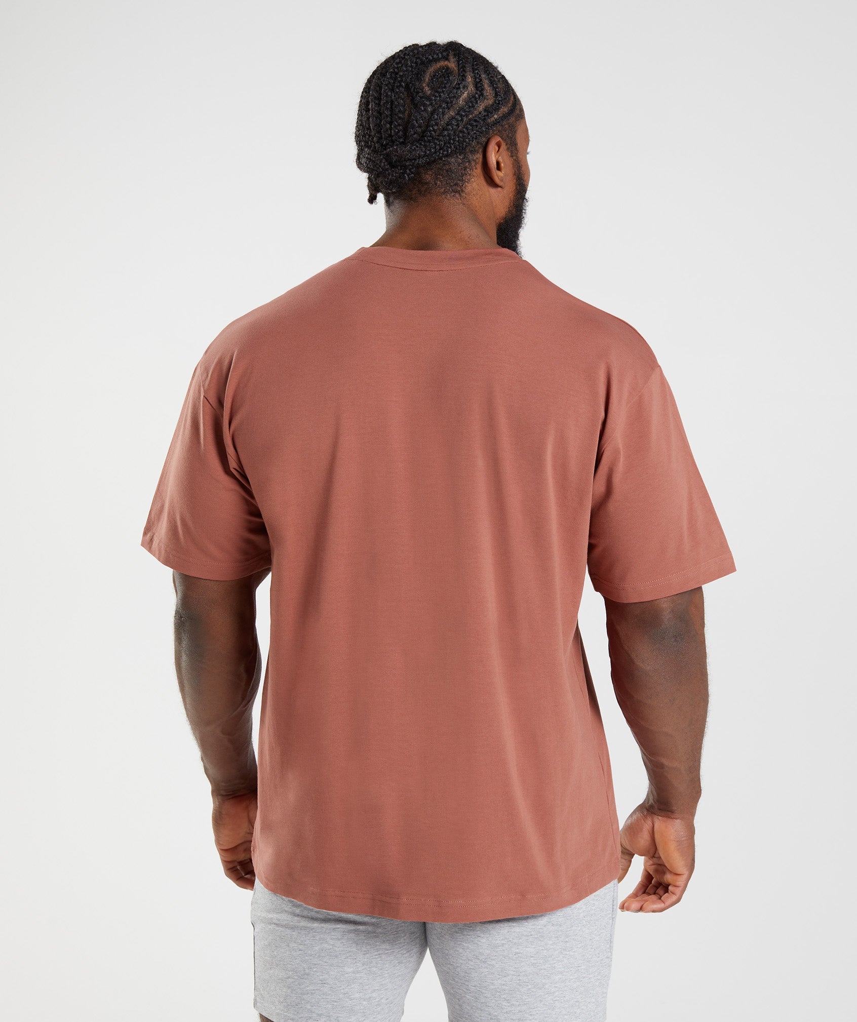 Rose Men's Gymshark Essential Oversized T Shirts | TEHSLD-047