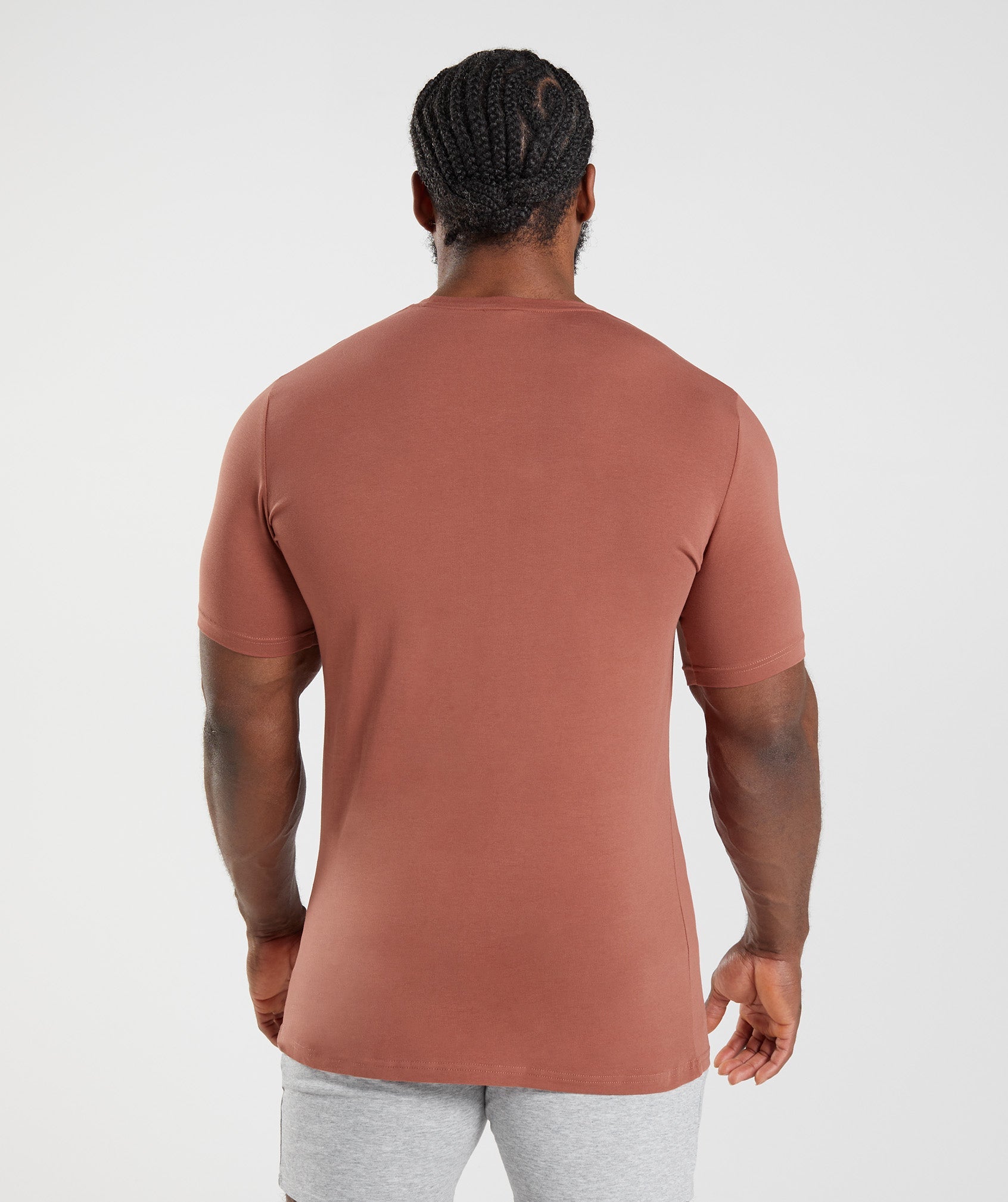 Rose Men's Gymshark Essential T Shirts | ZXSKBH-357