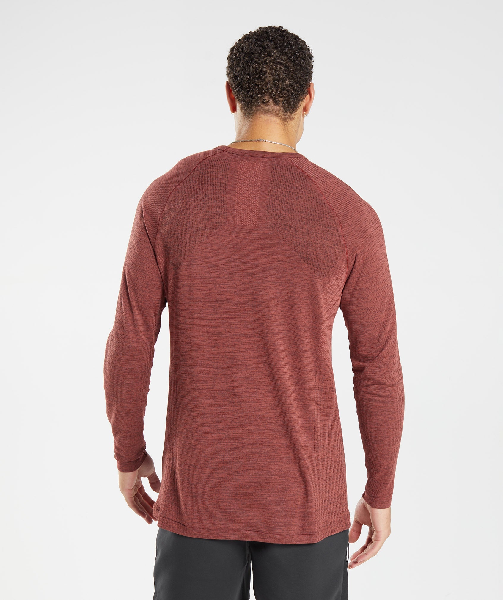 Rose Men's Gymshark Retake Seamless Long Sleeve T Shirts | TCXWVH-640