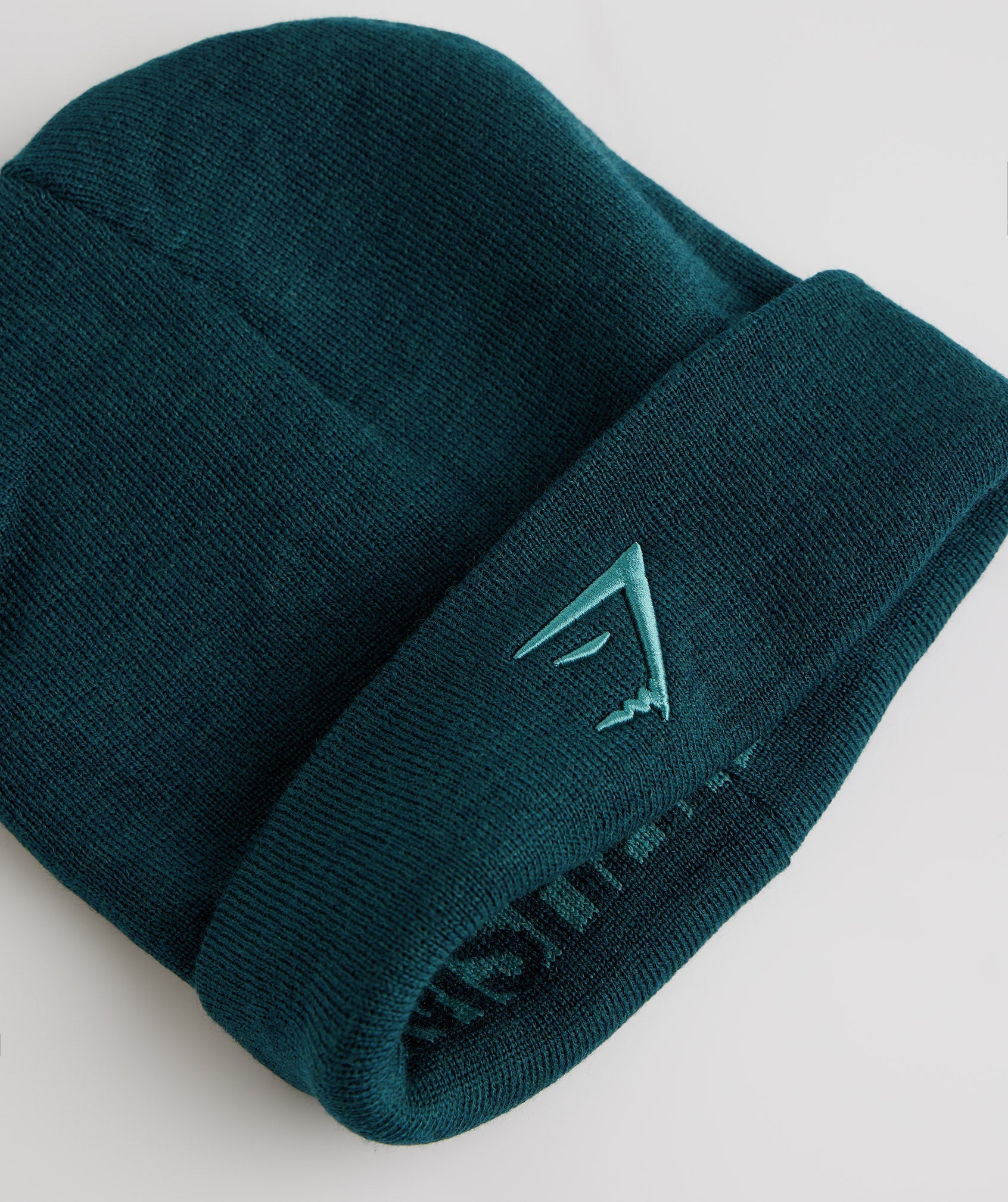 Turquoise / Blue Men's Gymshark Reversable Jacquard Beanie Hats | QBUFEH-754