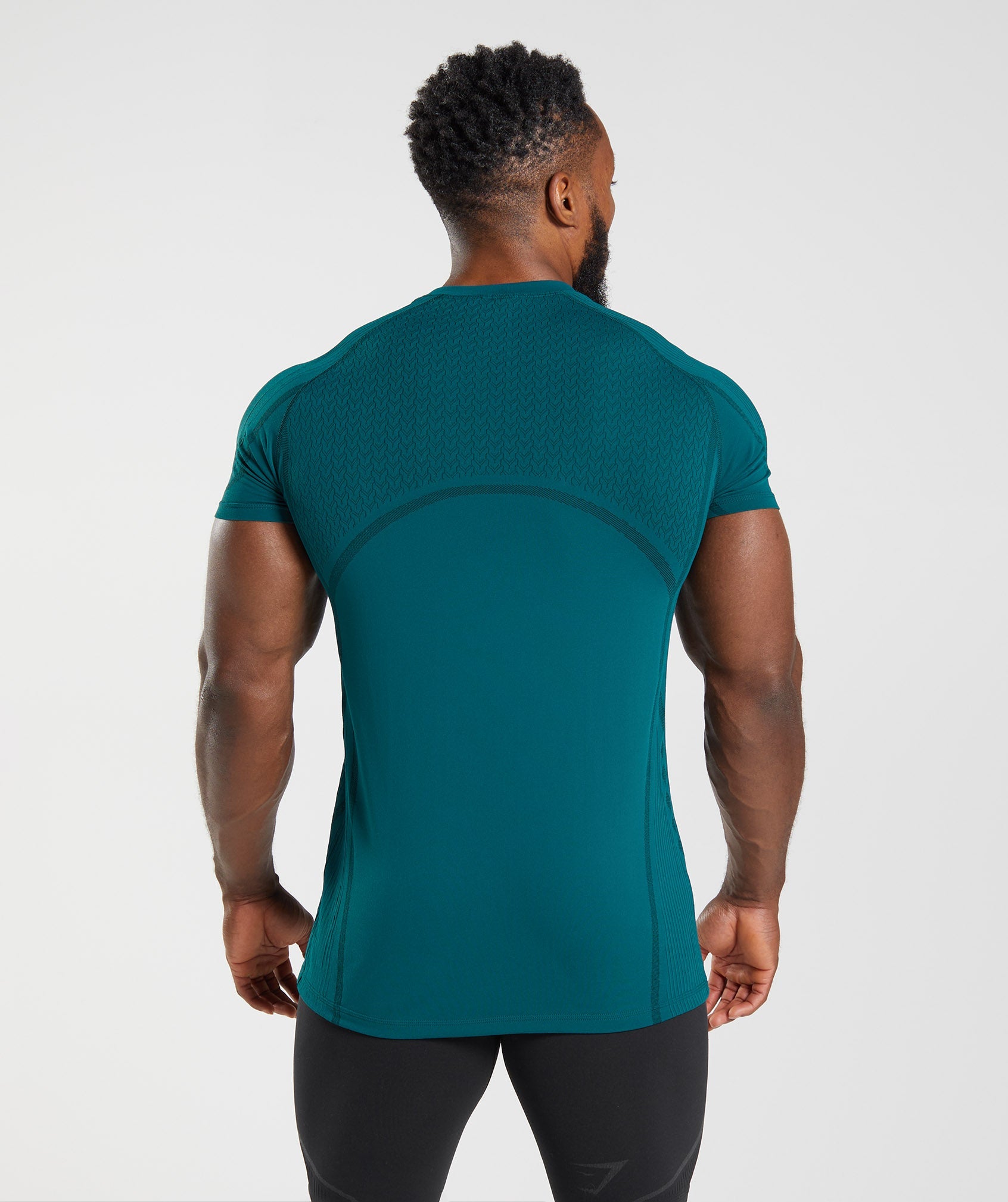 Turquoise Men's Gymshark 315 Seamless T Shirts | WLQFSV-273