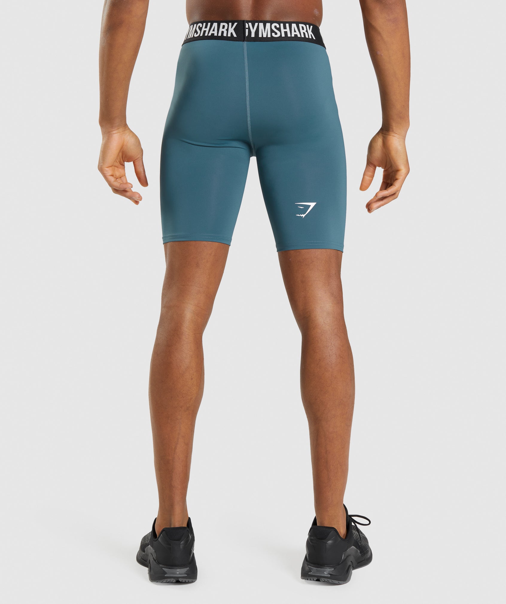 Turquoise Men's Gymshark Element Baselayer Shorts | RZPEUC-402