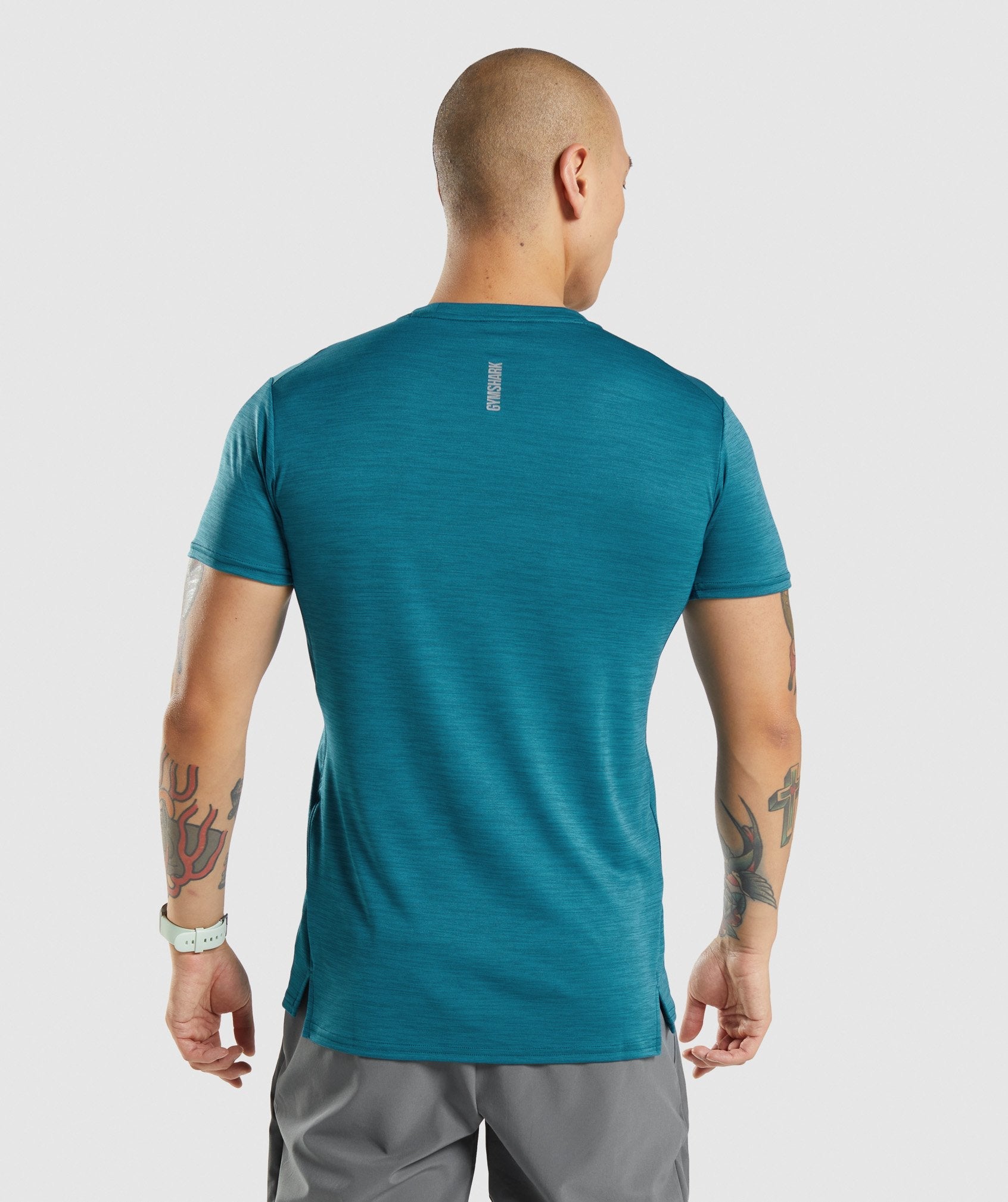 Turquoise Men's Gymshark Speed T Shirts | PDIYUF-184