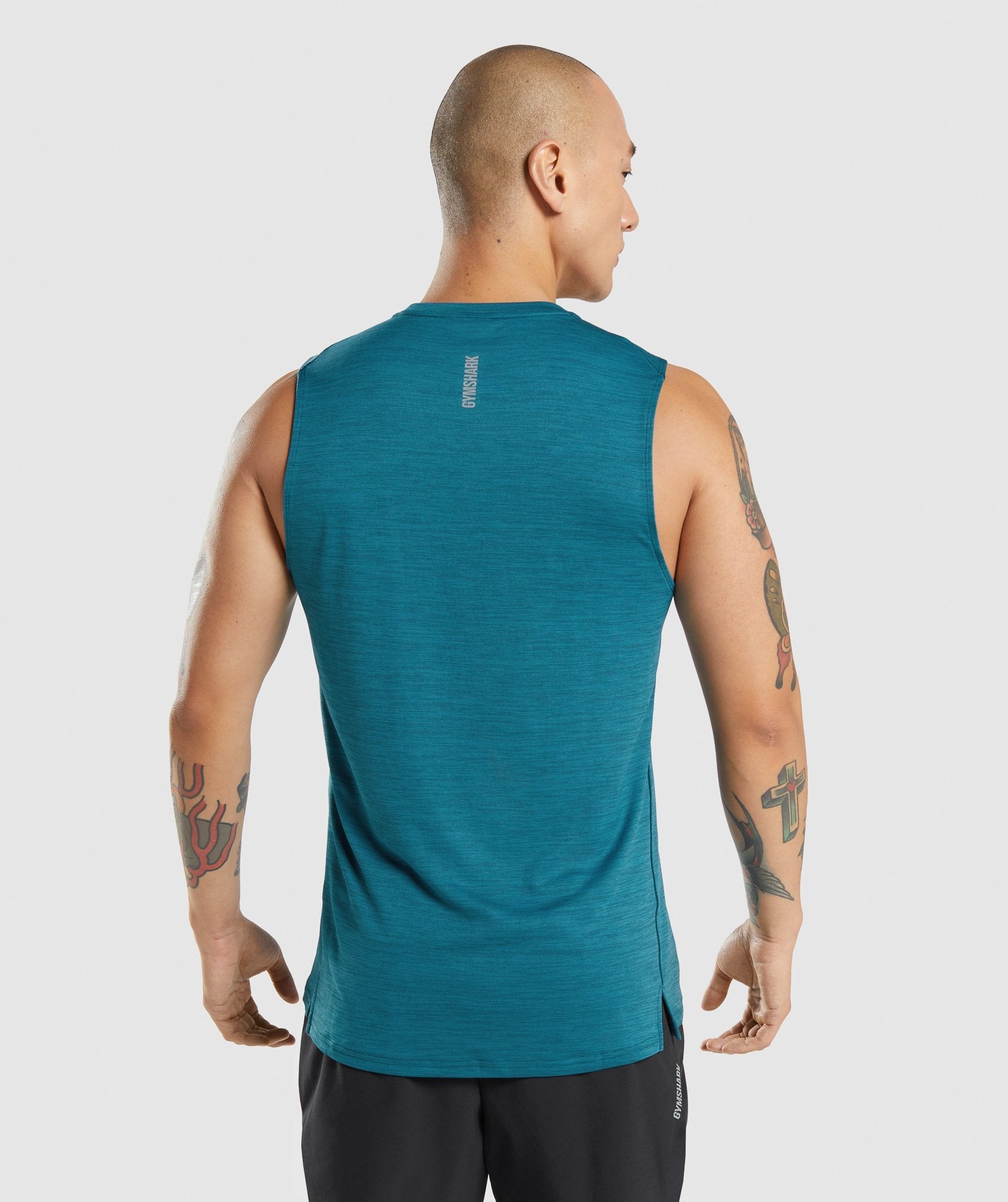 Turquoise Men's Gymshark Speed Tanks | USAOZV-137